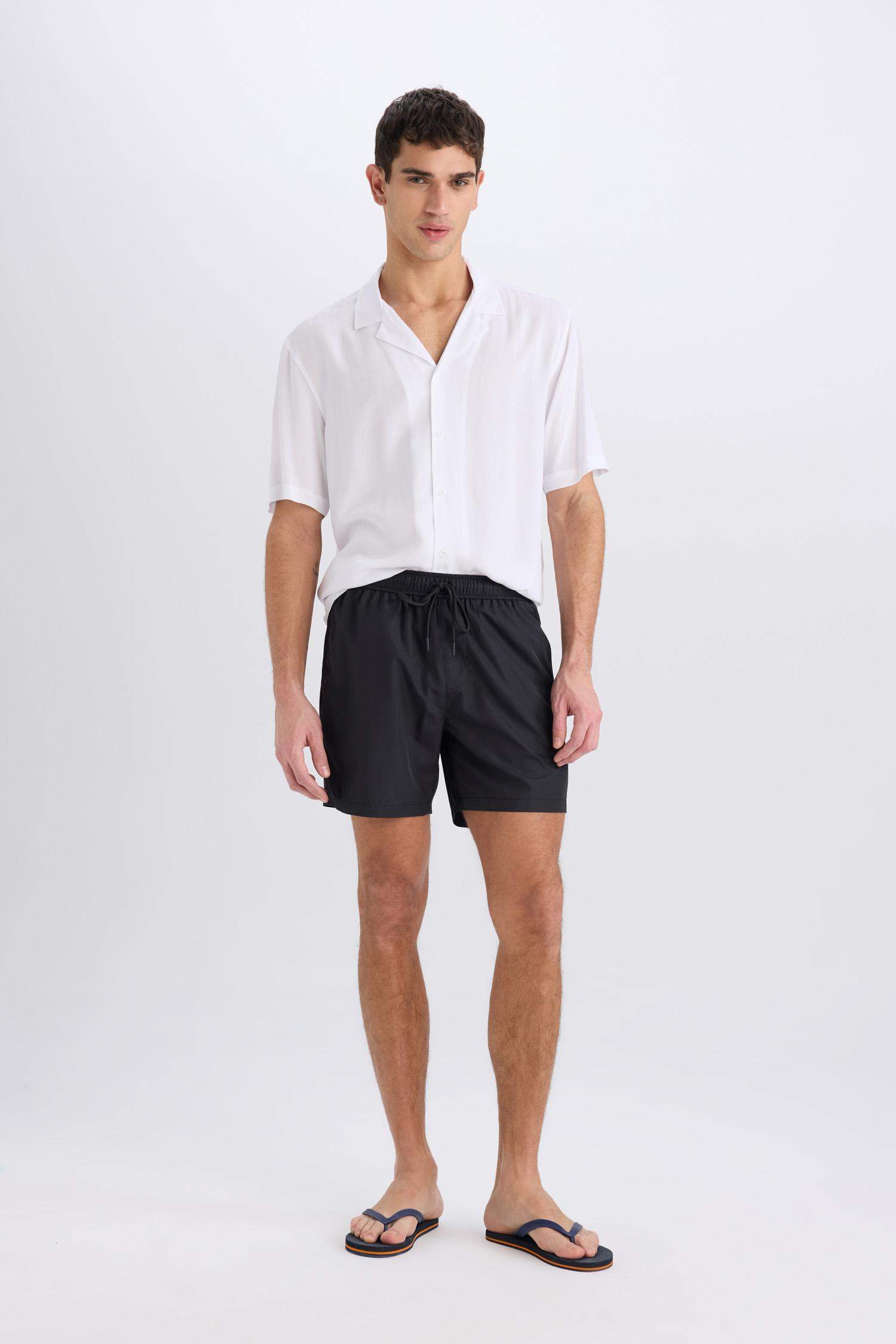 Mesh Lined Short Length Swim Shorts