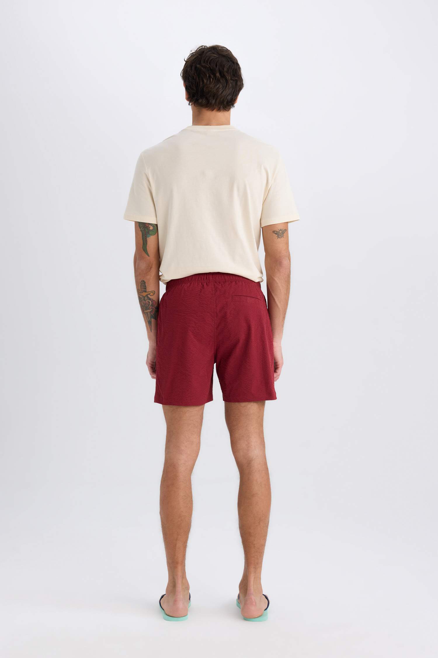 Mesh Lined Short Length Swim Shorts