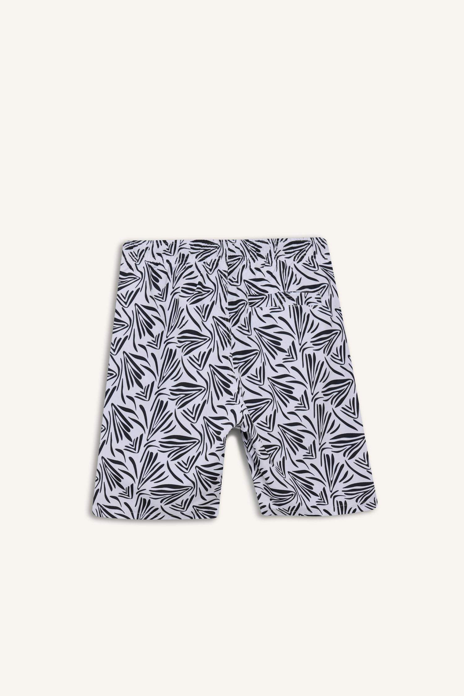 Шорты для плавания Regular Fit с сетчатой подкладкой и укороченной длиной с рисунком