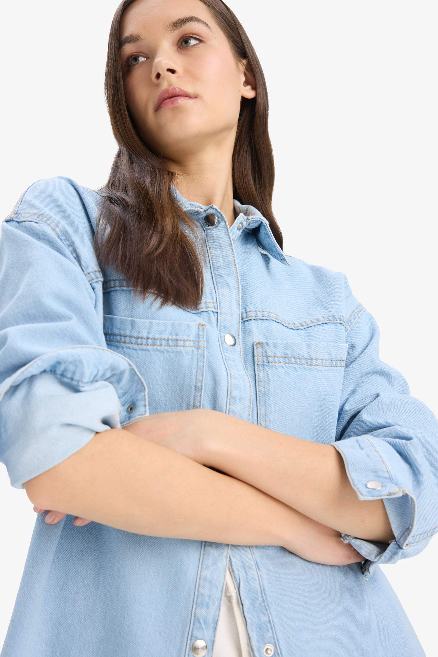 Snap Button Denim Jacket