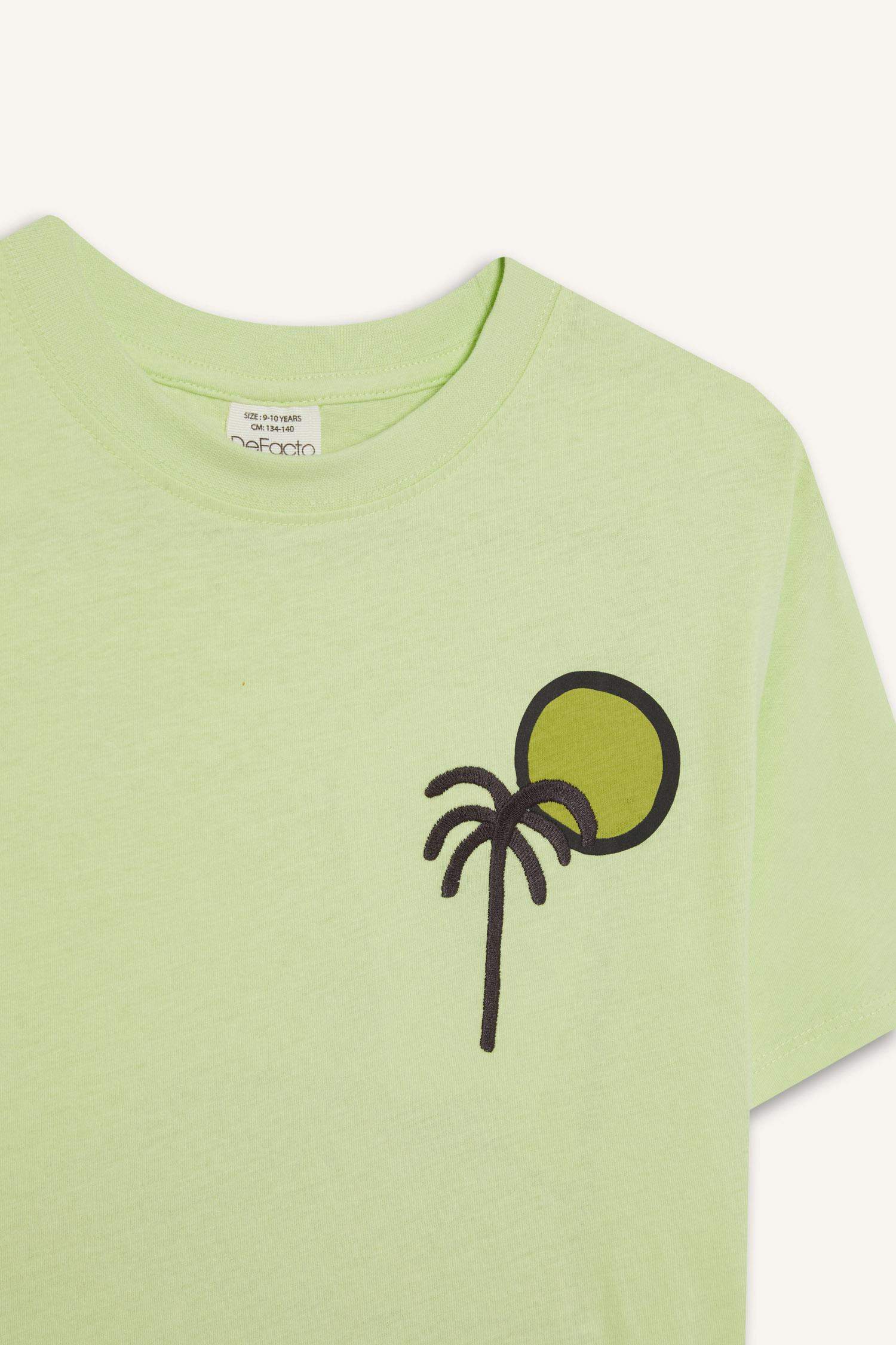 Футболка с круглым вырезом и принтом на спине для мальчиков