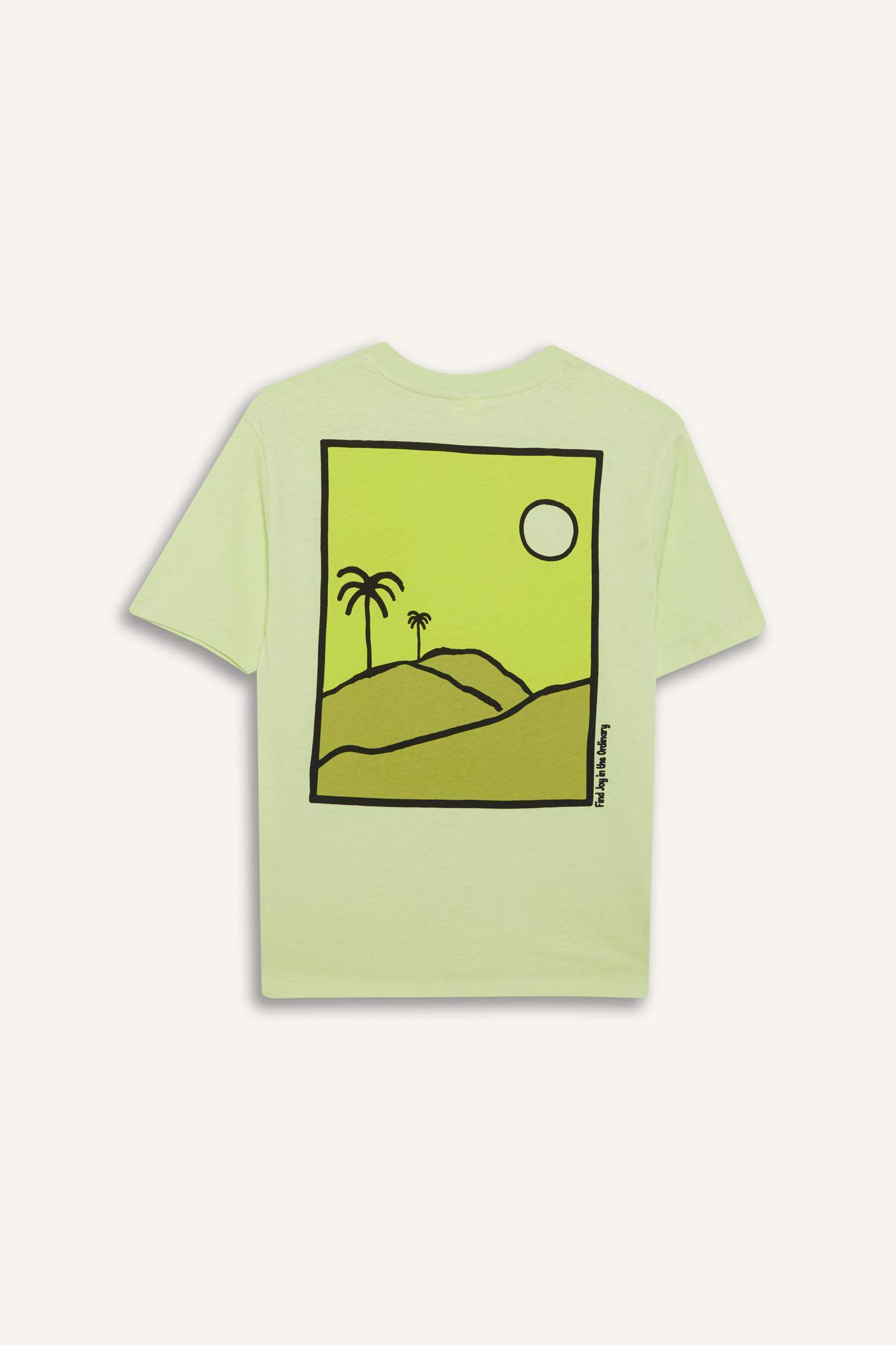 Футболка с круглым вырезом и принтом на спине для мальчиков