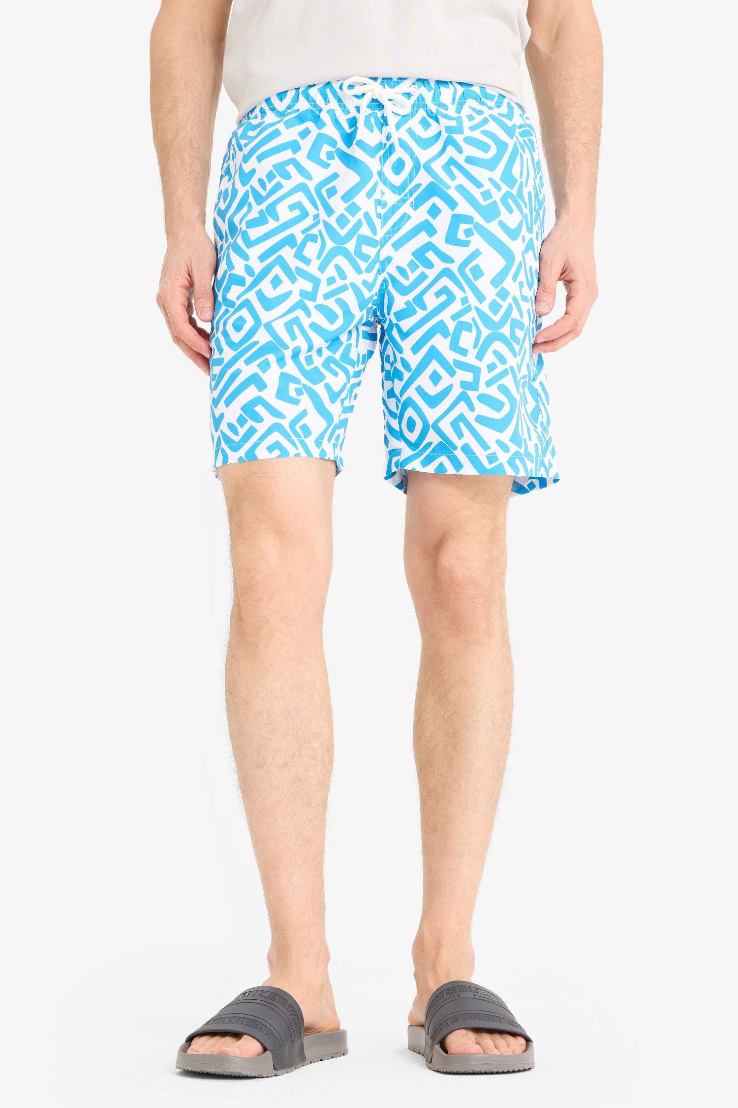 Regular Fit Printed Short Swim Shorts