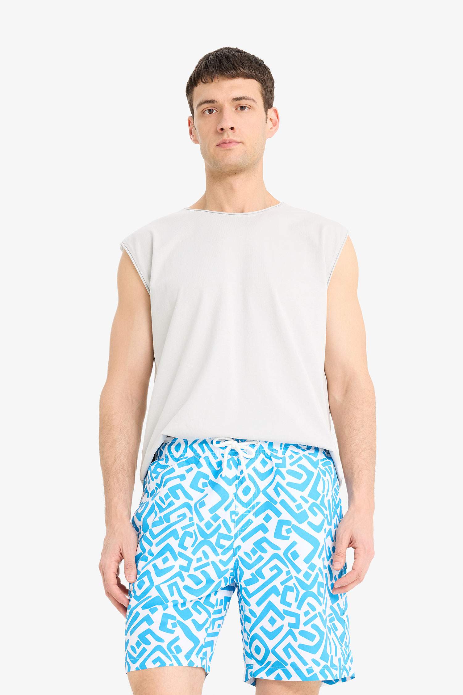Regular Fit Printed Short Swim Shorts