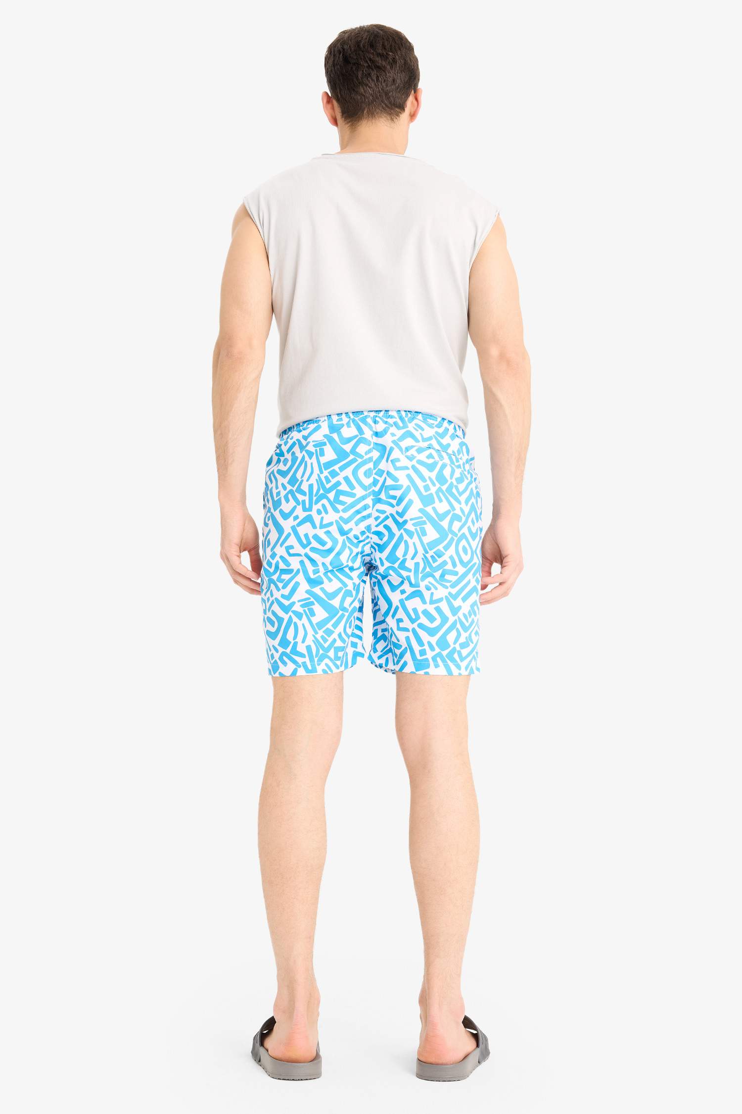 Regular Fit Printed Short Swim Shorts