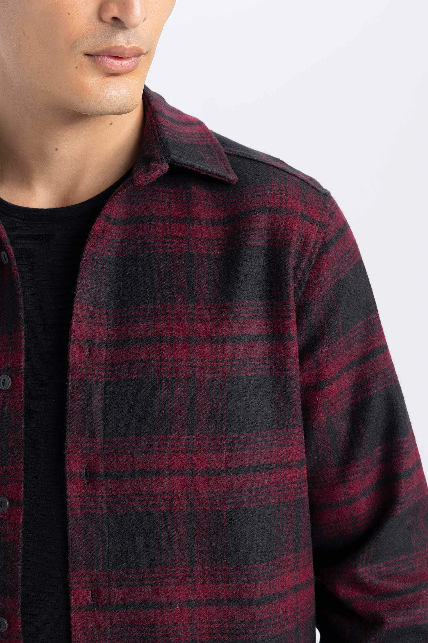 Regular Fit Kareli Flanel Uzun Kollu Gömlek