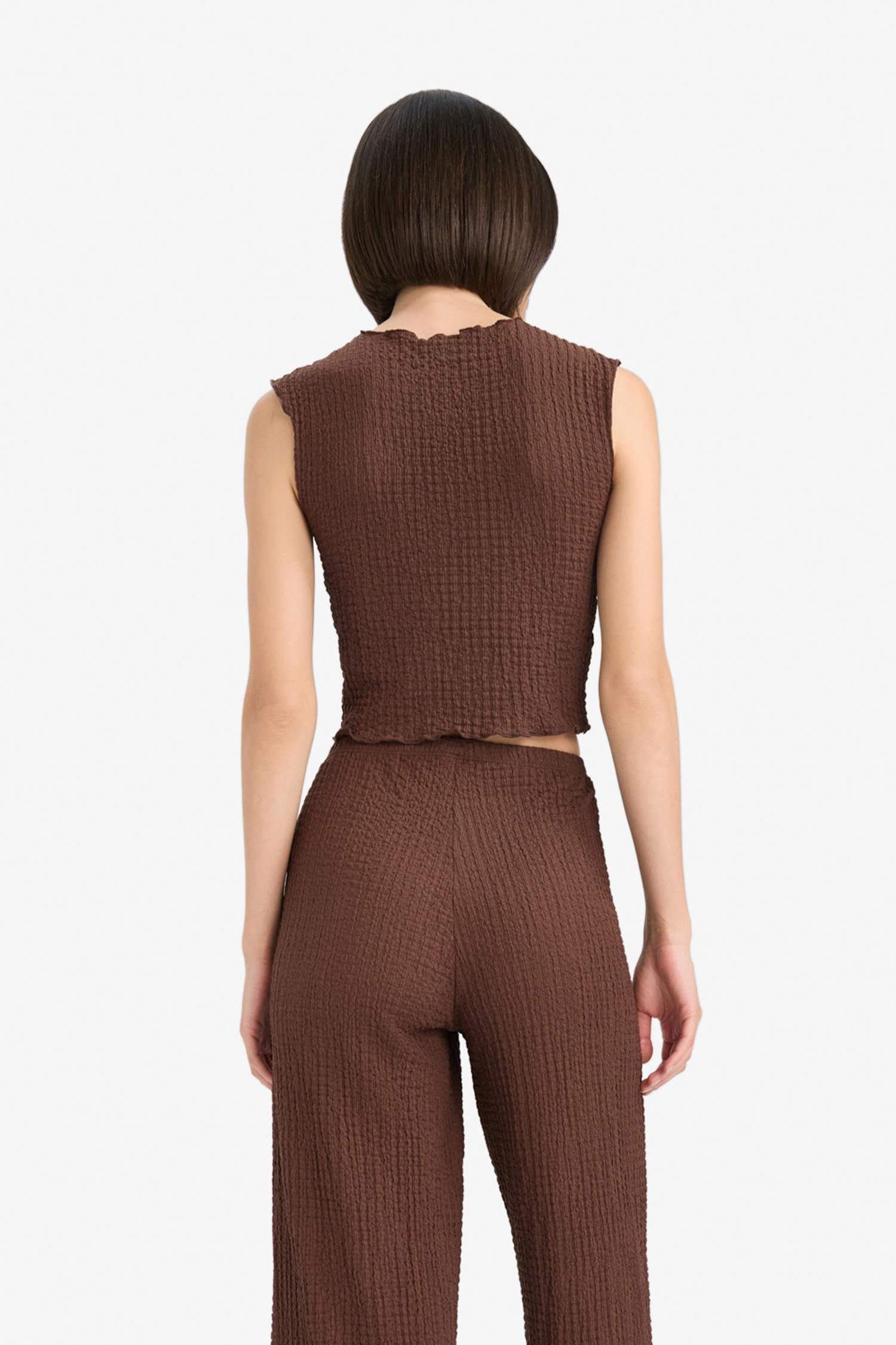 Slim Fit Dar Kesim Bisiklet Yaka Bürümcük Atlet