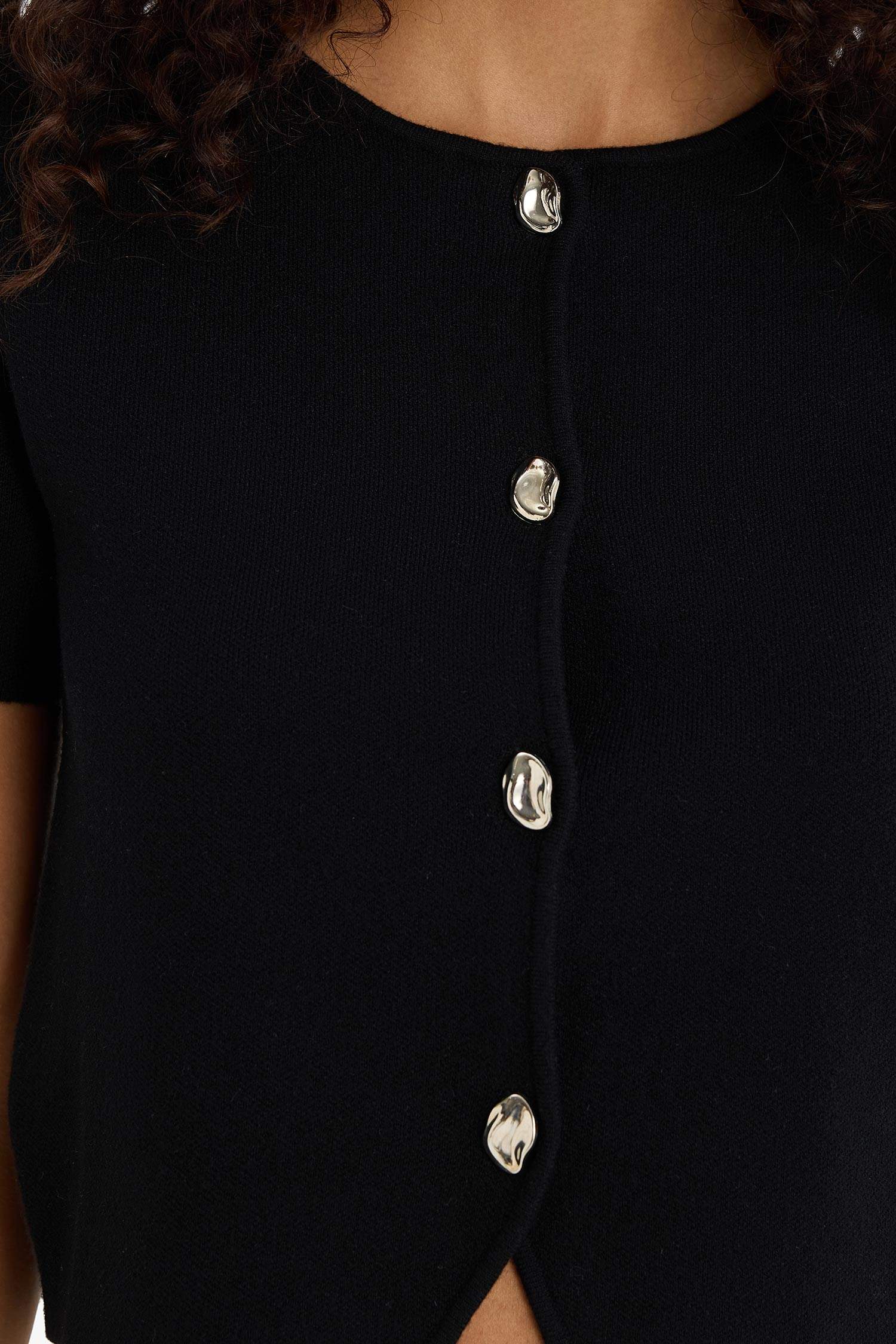 Кардиган Regular Fit с круглым вырезом