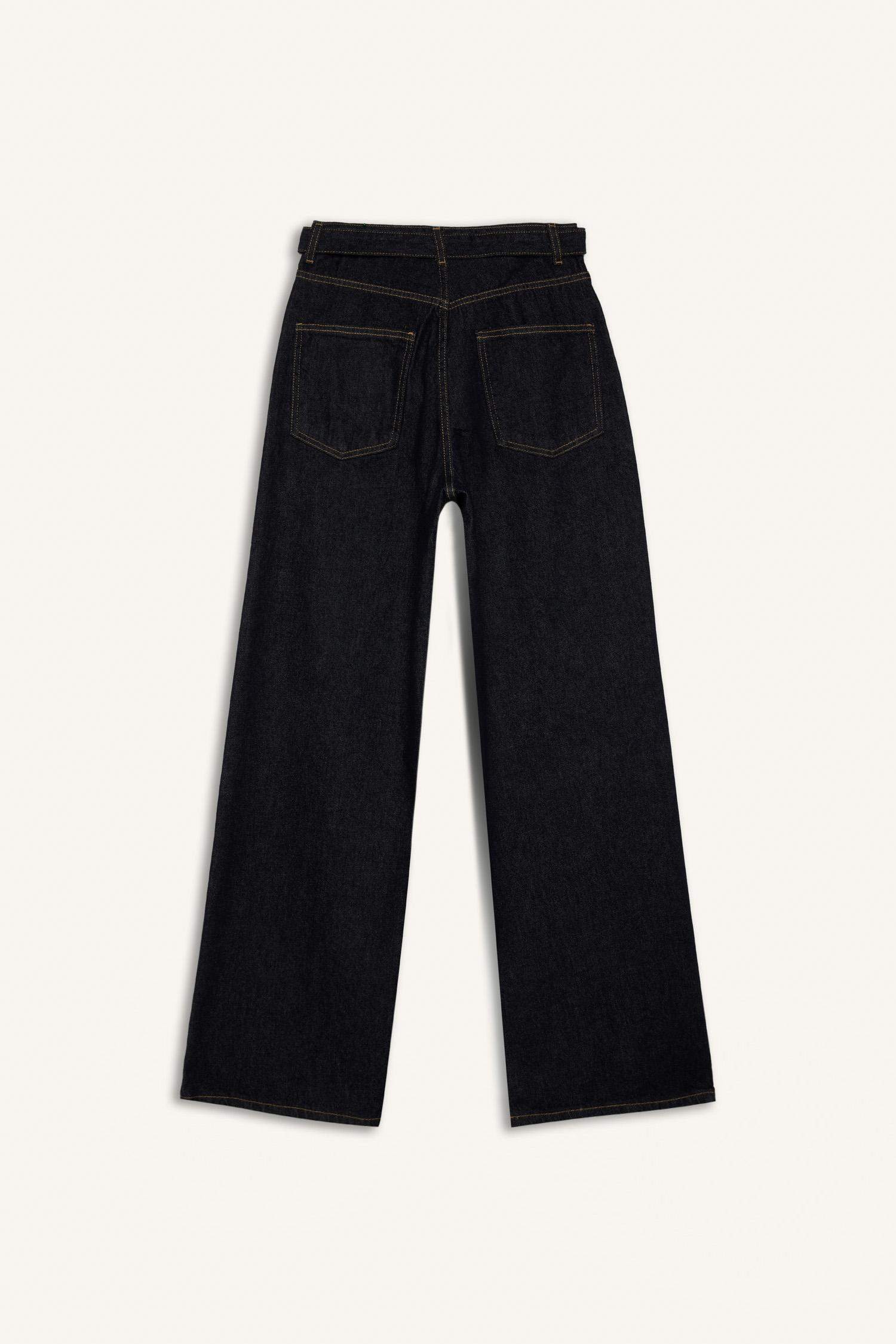 Wide Leg Fit Geniş Kalıp Yüksek Bel Geniş Paça Uzun Jean Pantolon