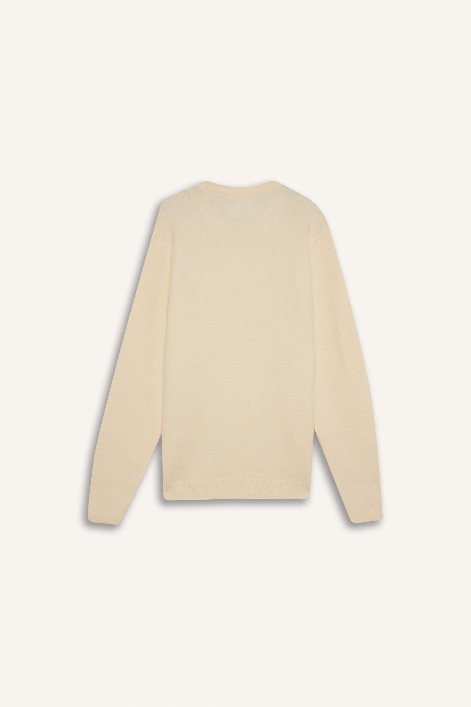 بلوز تريكو قصة عادية بياخة مستديرة