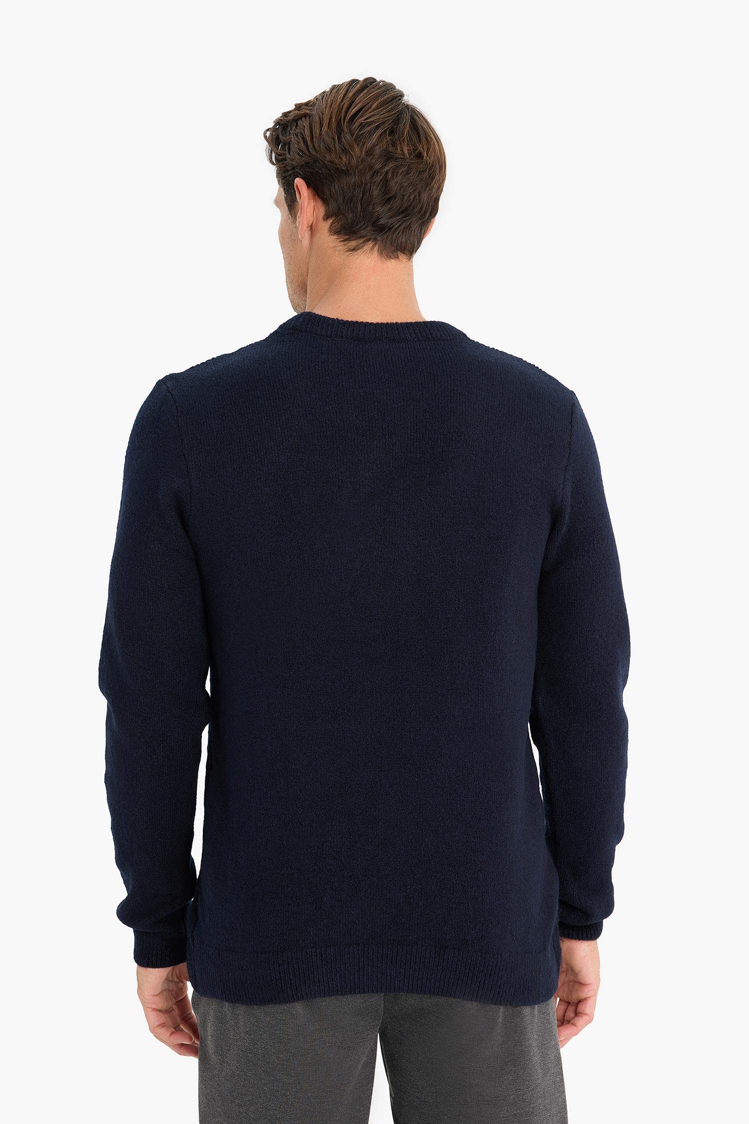 Standart Fit Bisiklet Yaka Triko Kazak