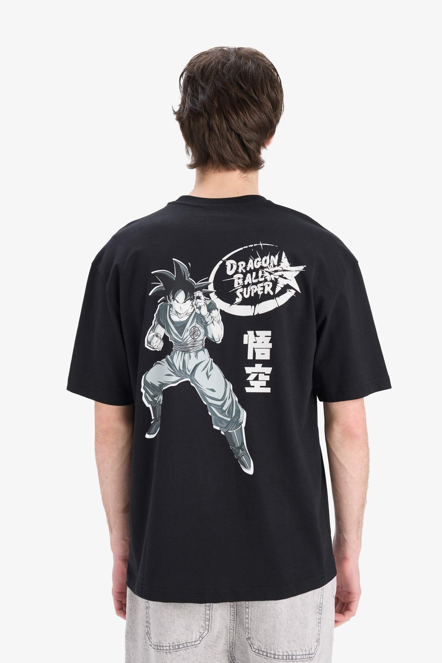 T-shirt Boxy en coton imprimé Dragon Ball à manches courtes