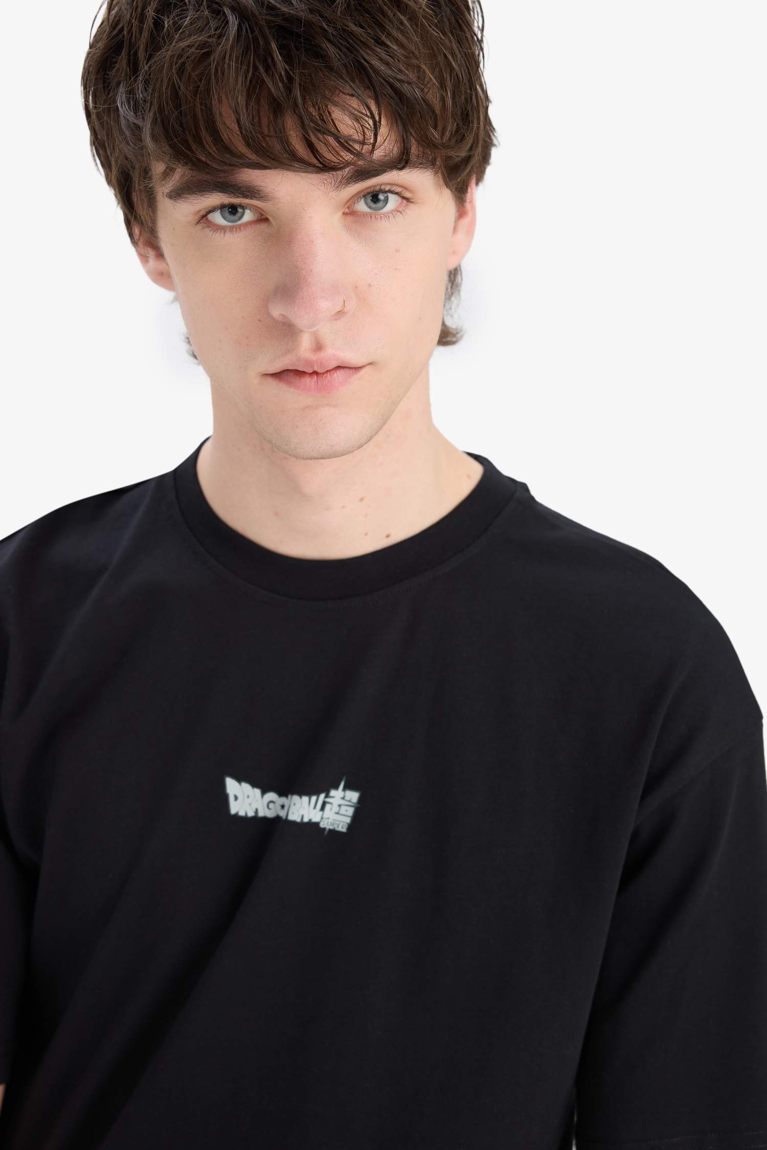 T-shirt Boxy en coton imprimé Dragon Ball à manches courtes