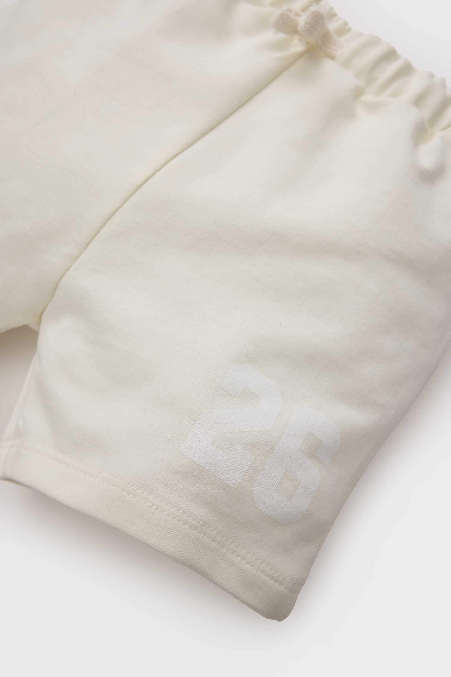 شورت بيبي ولادي بطبعة شعار قماش رقيق قصة عادية