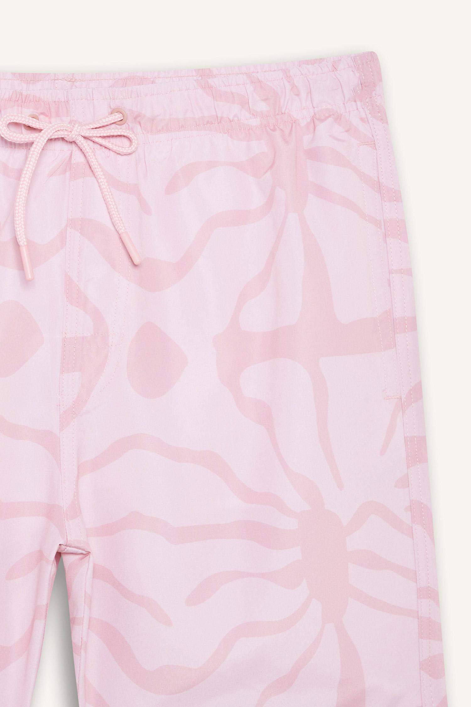 Short de bain court imprimé avec doublure en filet Coupe régulière