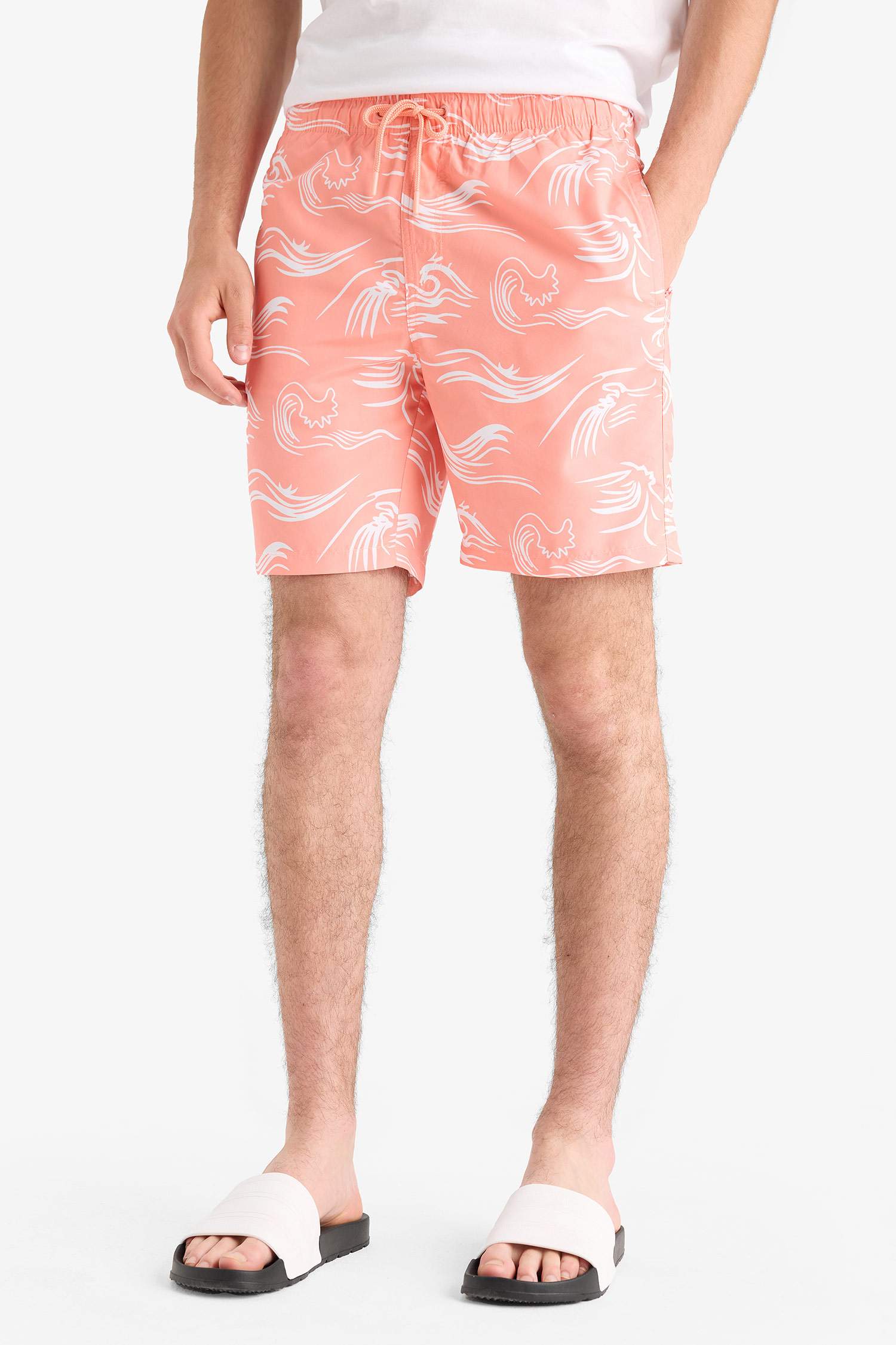 Regular Fit Printed Short Swim Shorts