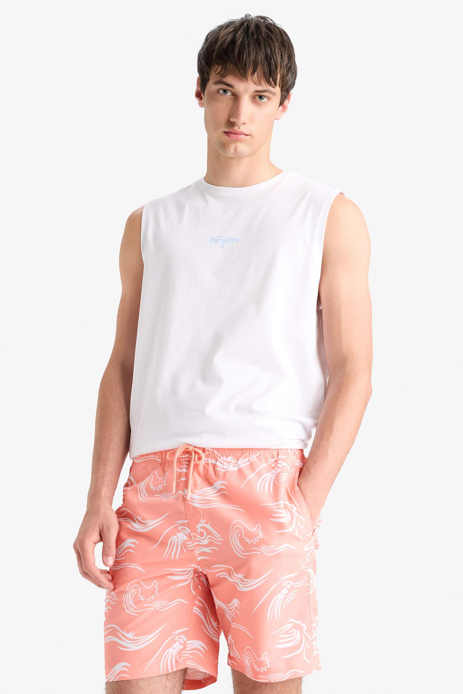 Regular Fit Printed Short Swim Shorts