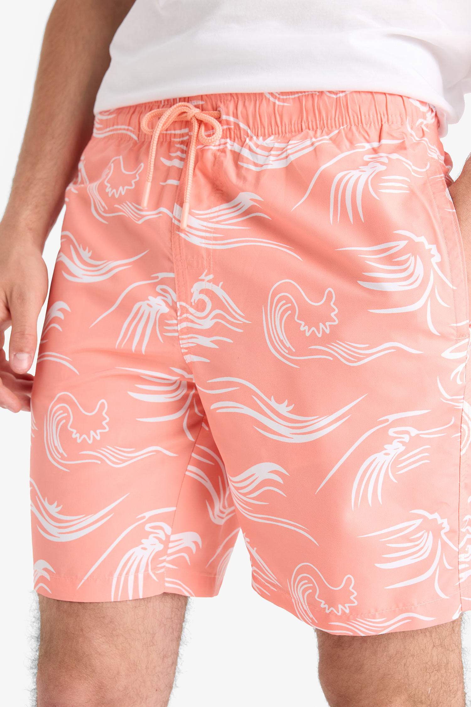 Regular Fit Printed Short Swim Shorts