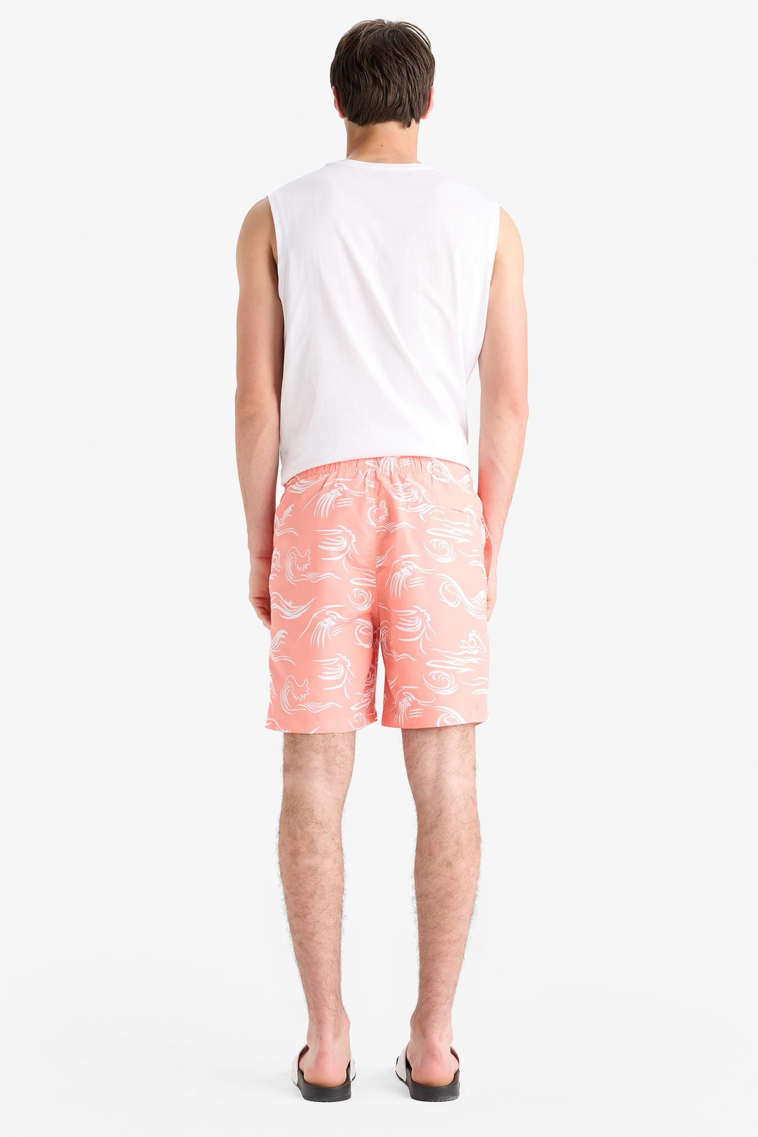Regular Fit Printed Short Swim Shorts