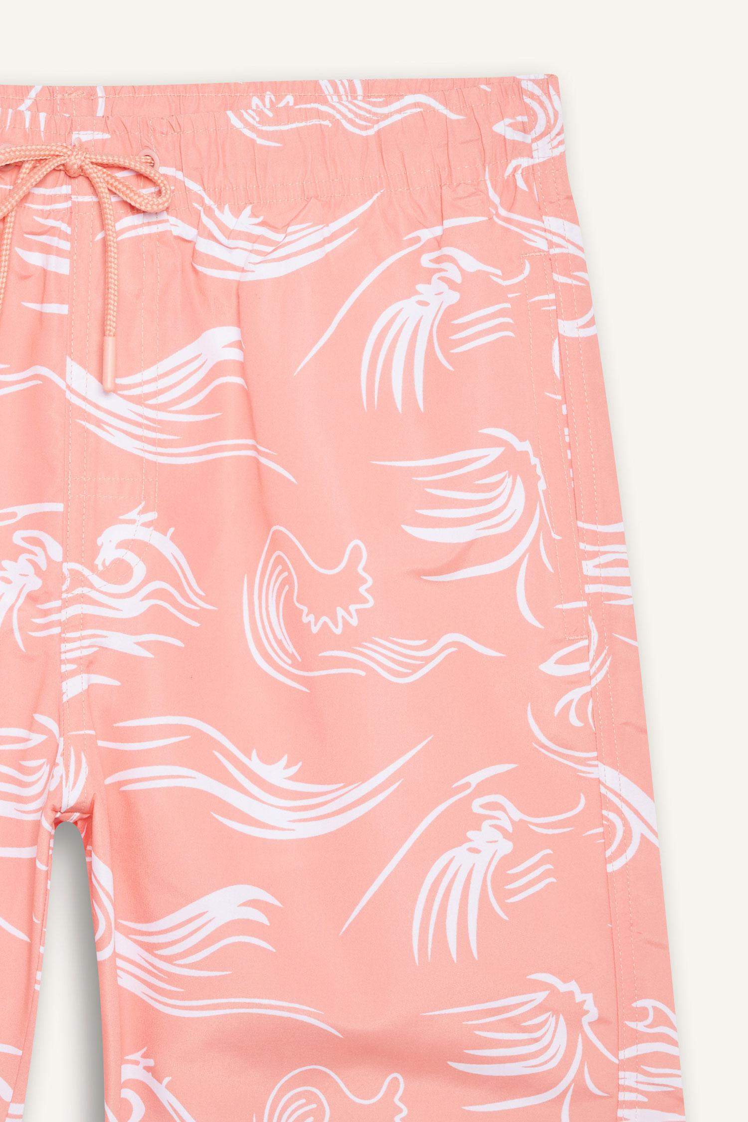 Regular Fit Printed Short Swim Shorts