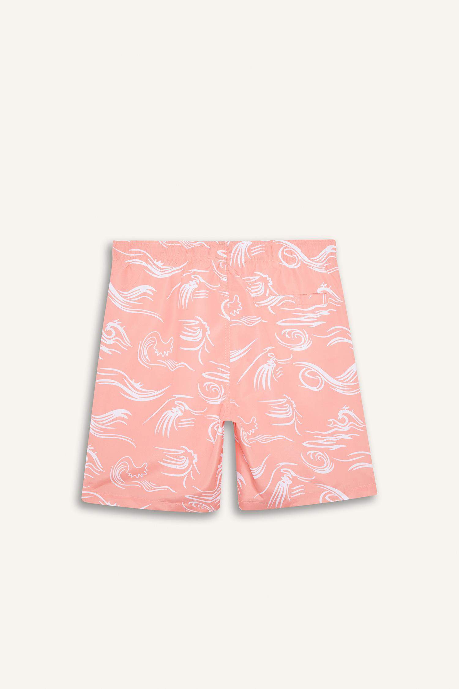 Regular Fit Printed Short Swim Shorts
