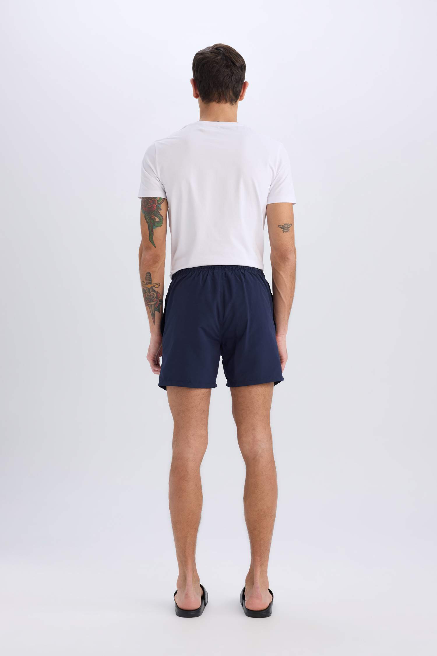 Mesh Lined Short Length Swim Shorts