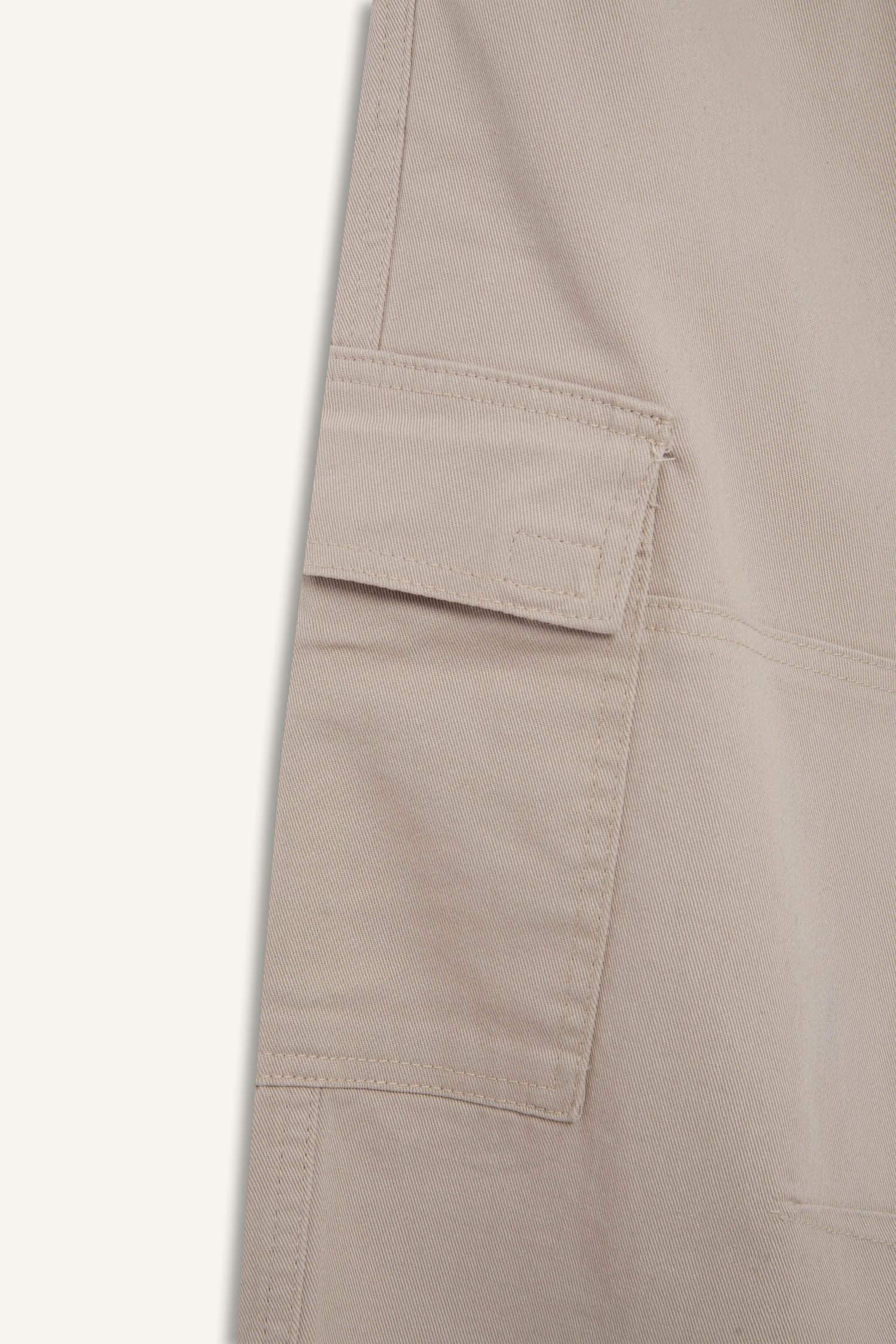 Jogger Gabardin Pantolon Beli Lastikli Kargo Cepli Lastikli Paça