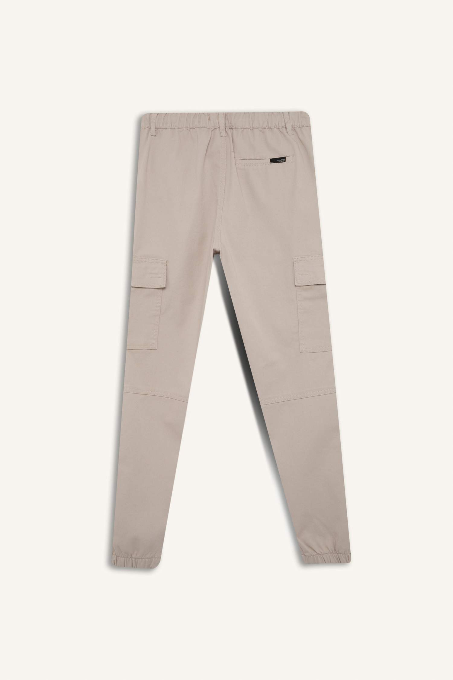 Jogger Gabardin Pantolon Beli Lastikli Kargo Cepli Lastikli Paça