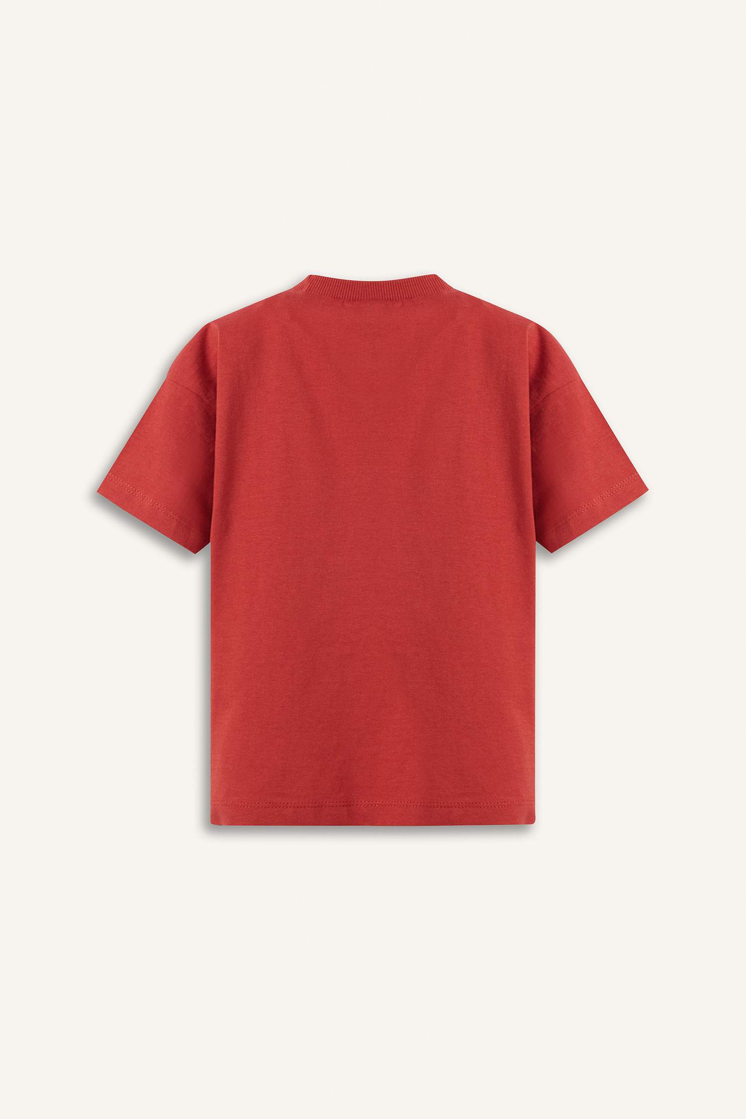 Erkek Bebek Bisiklet Yaka Baskılı Kısa Kollu Tişört