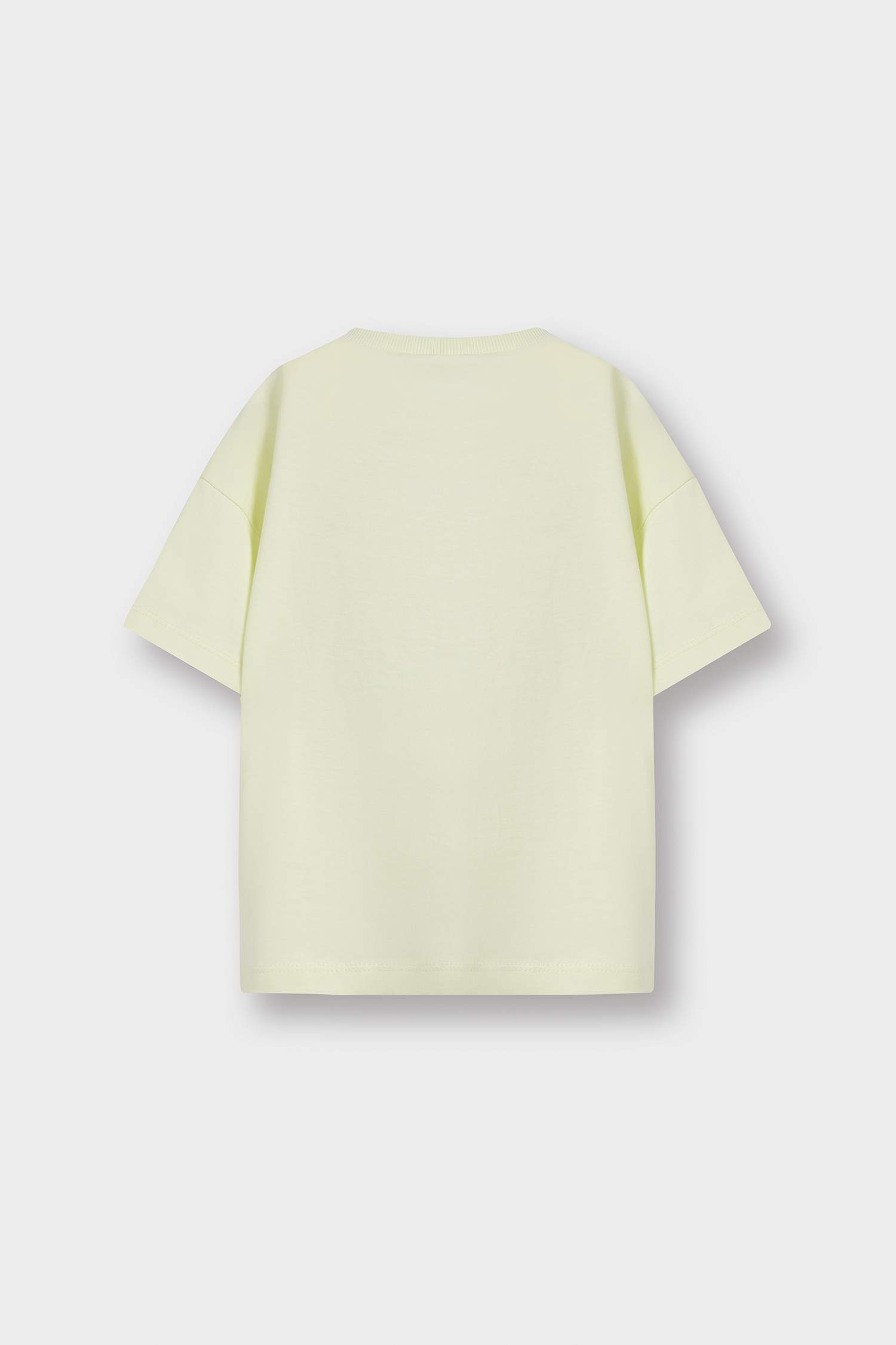 Erkek Bebek Bisiklet Yaka Baskılı Kısa Kollu Tişört