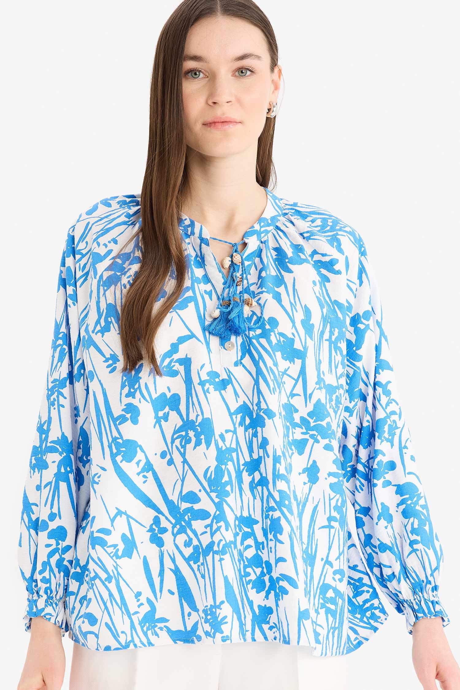 تونيك مطبوع قصة مريحة