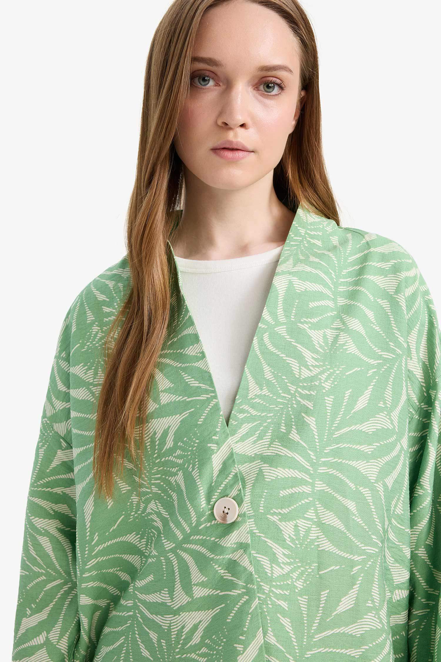 Relax Fit Printed Long Sleeve Tunic