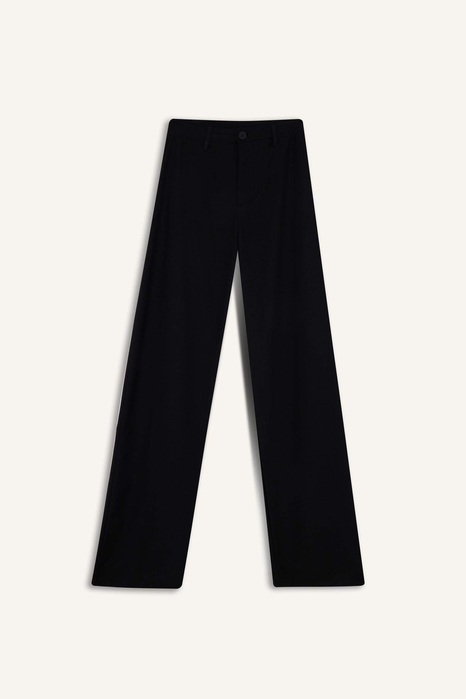 Wide Leg Normal Waist Standard Length Trousers