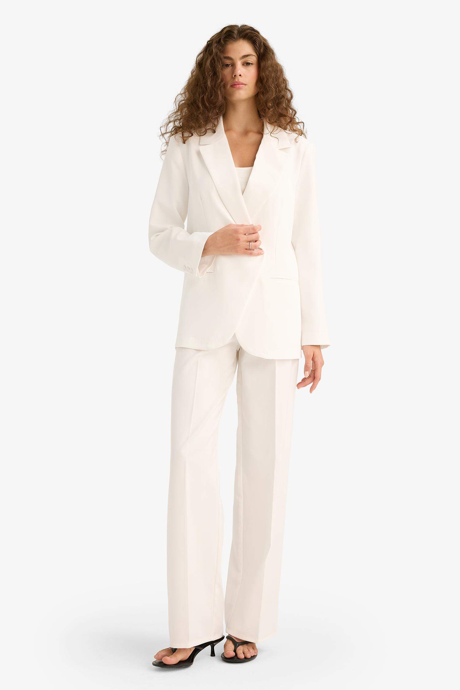 Straight Fit Regular Waist Standard Length Trousers