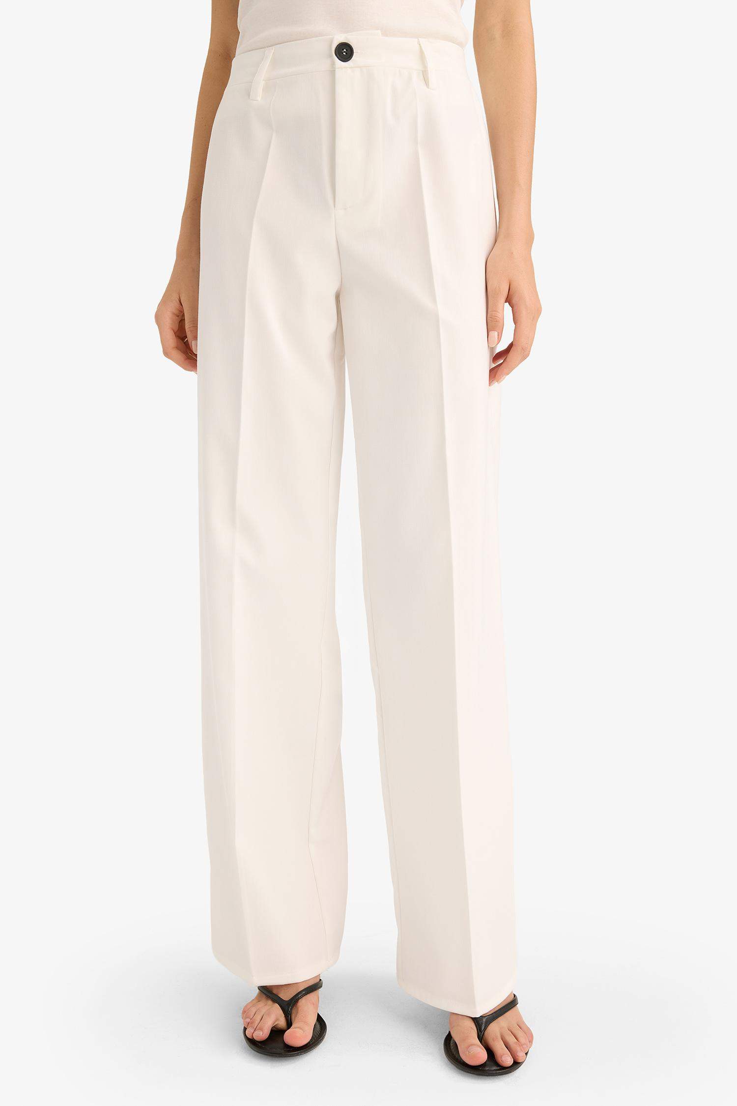Straight Fit Regular Waist Standard Length Trousers