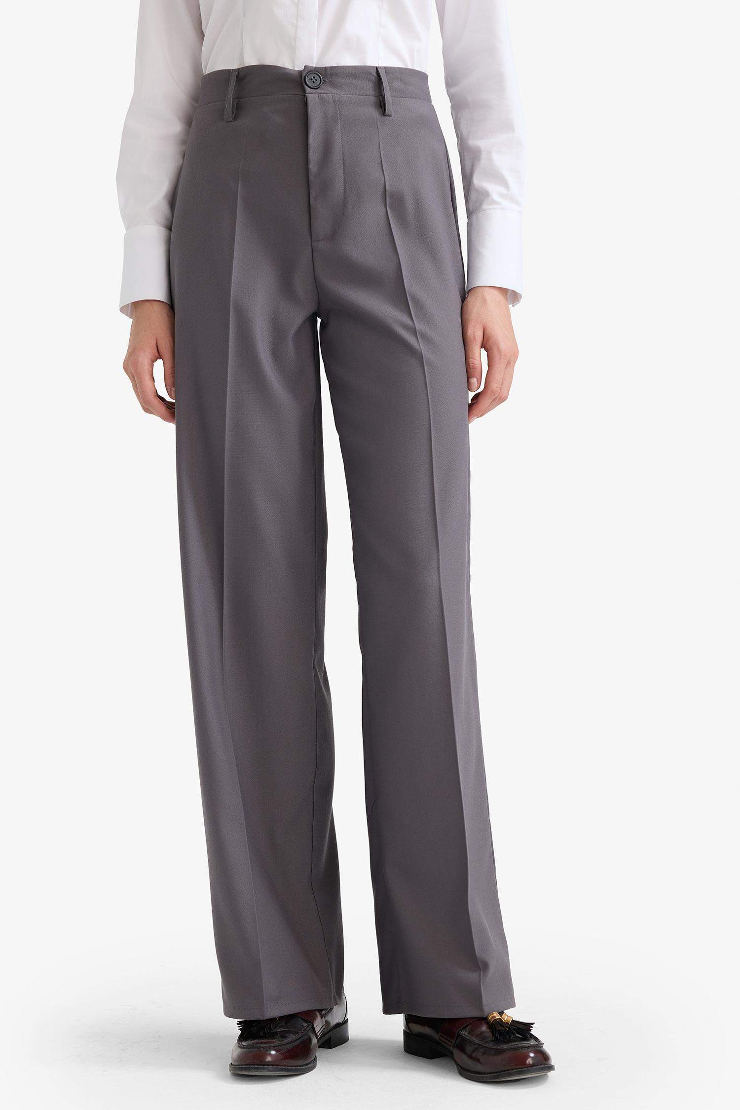 Straight Fit Regular Waist Standard Length Trousers
