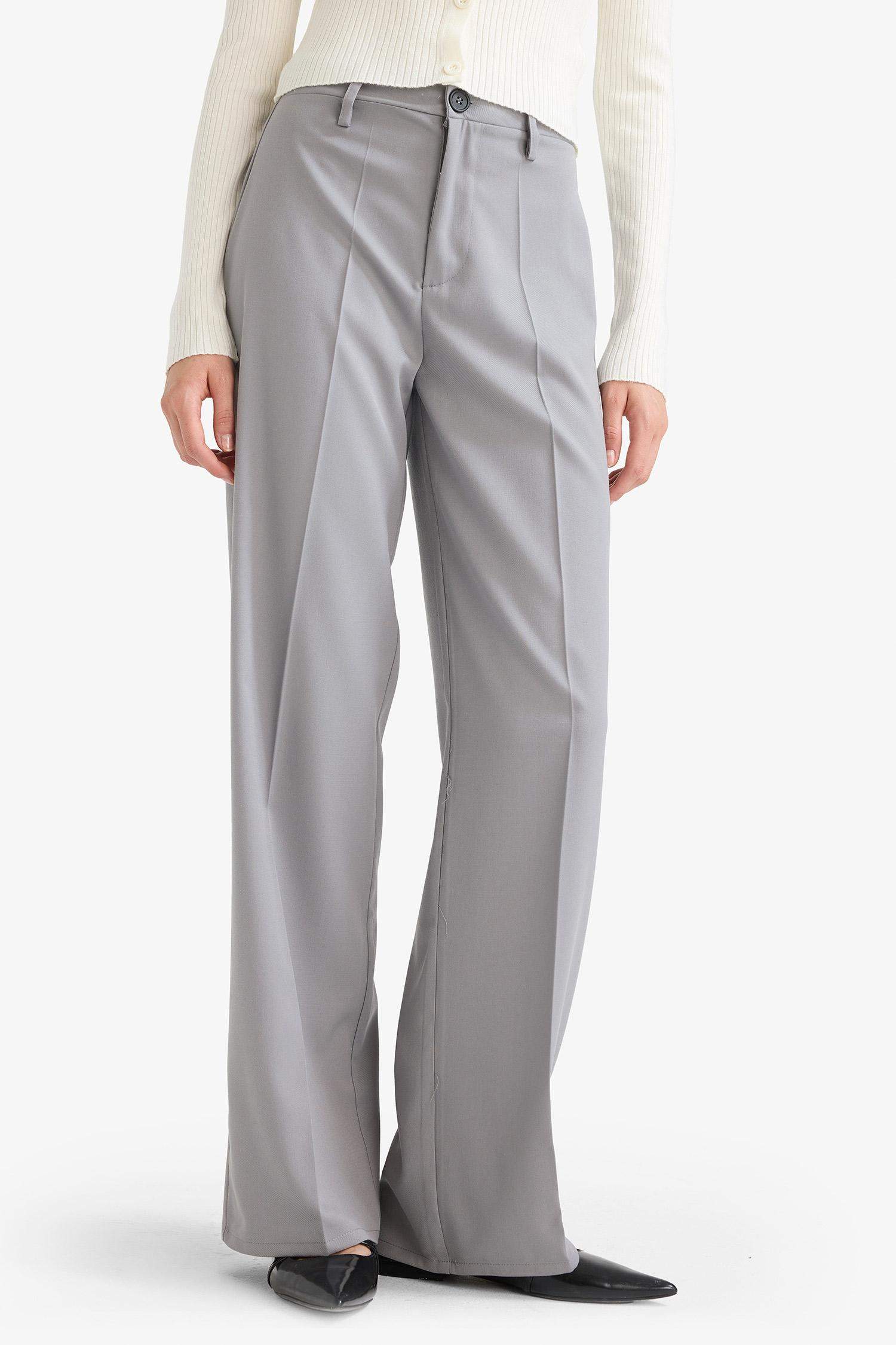 Straight Fit Regular Waist Standard Length Trousers