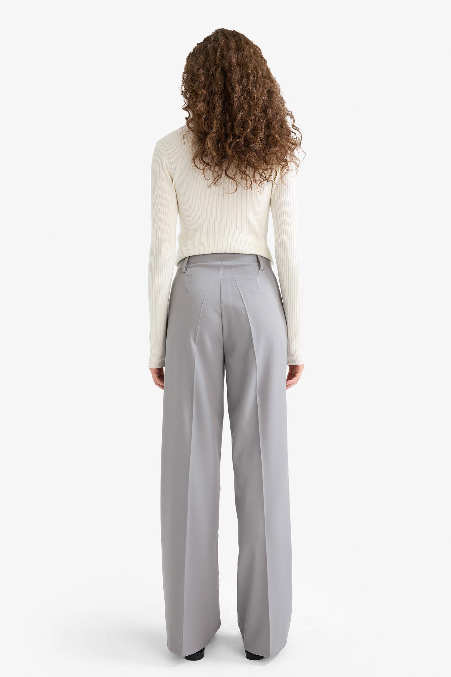 Straight Fit Regular Waist Standard Length Trousers