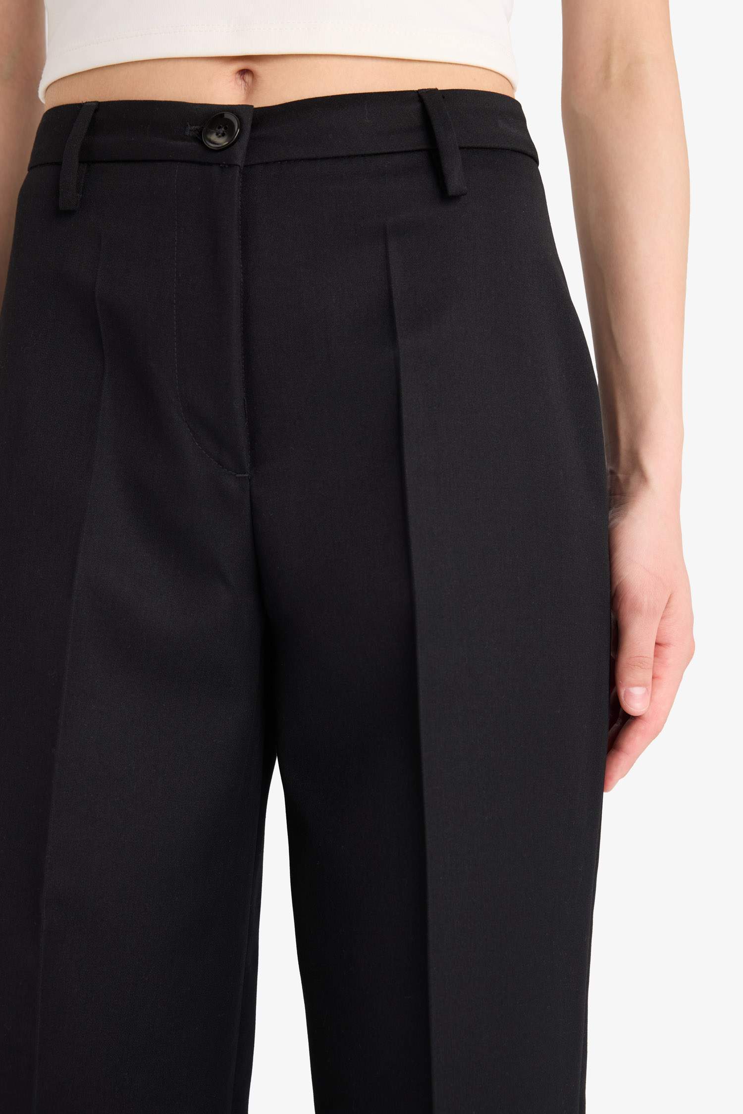 Wide Leg Normal Bel Standart Boy Geniş Paça Pantolon