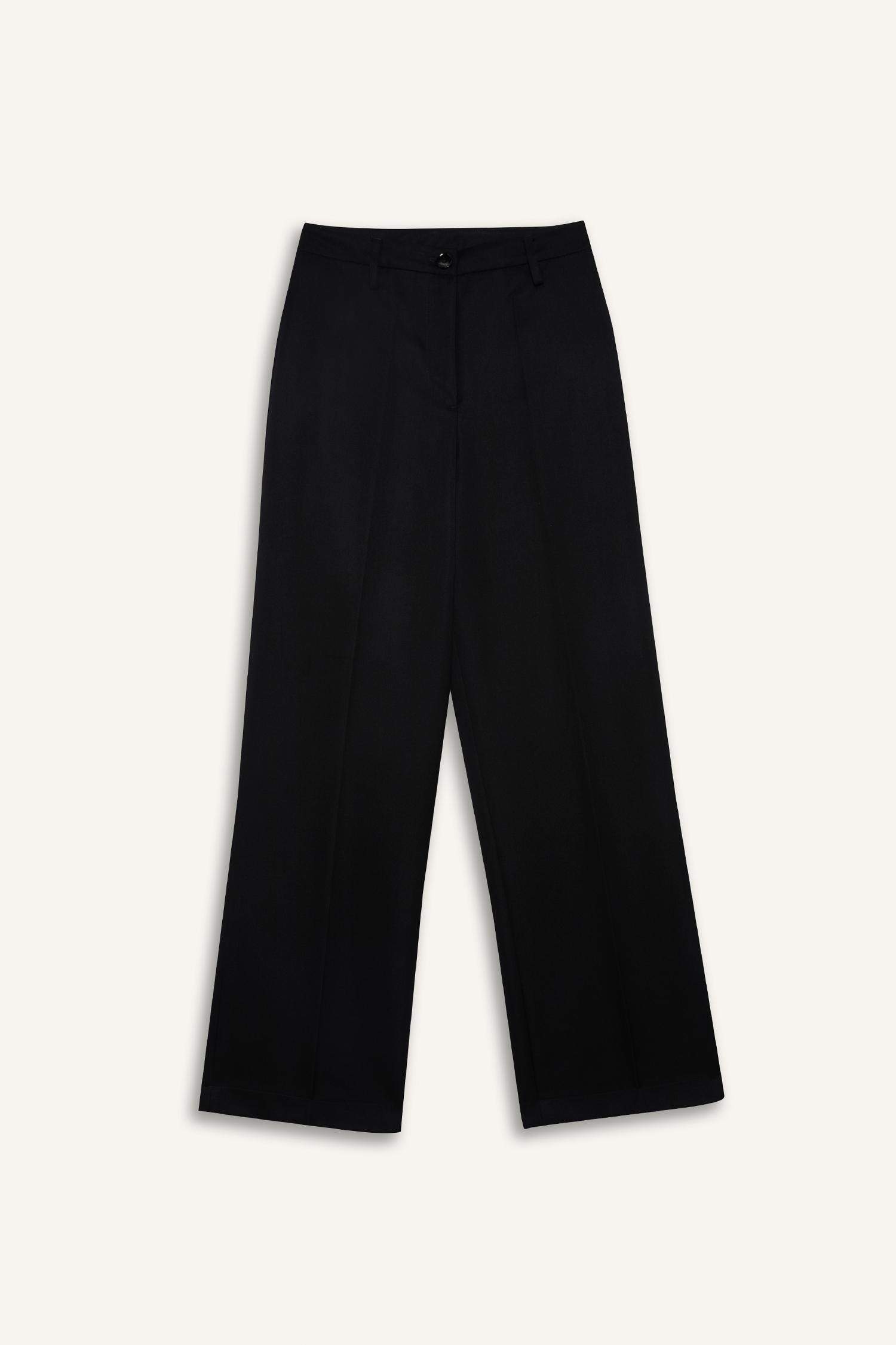 Wide Leg Normal Bel Standart Boy Geniş Paça Pantolon