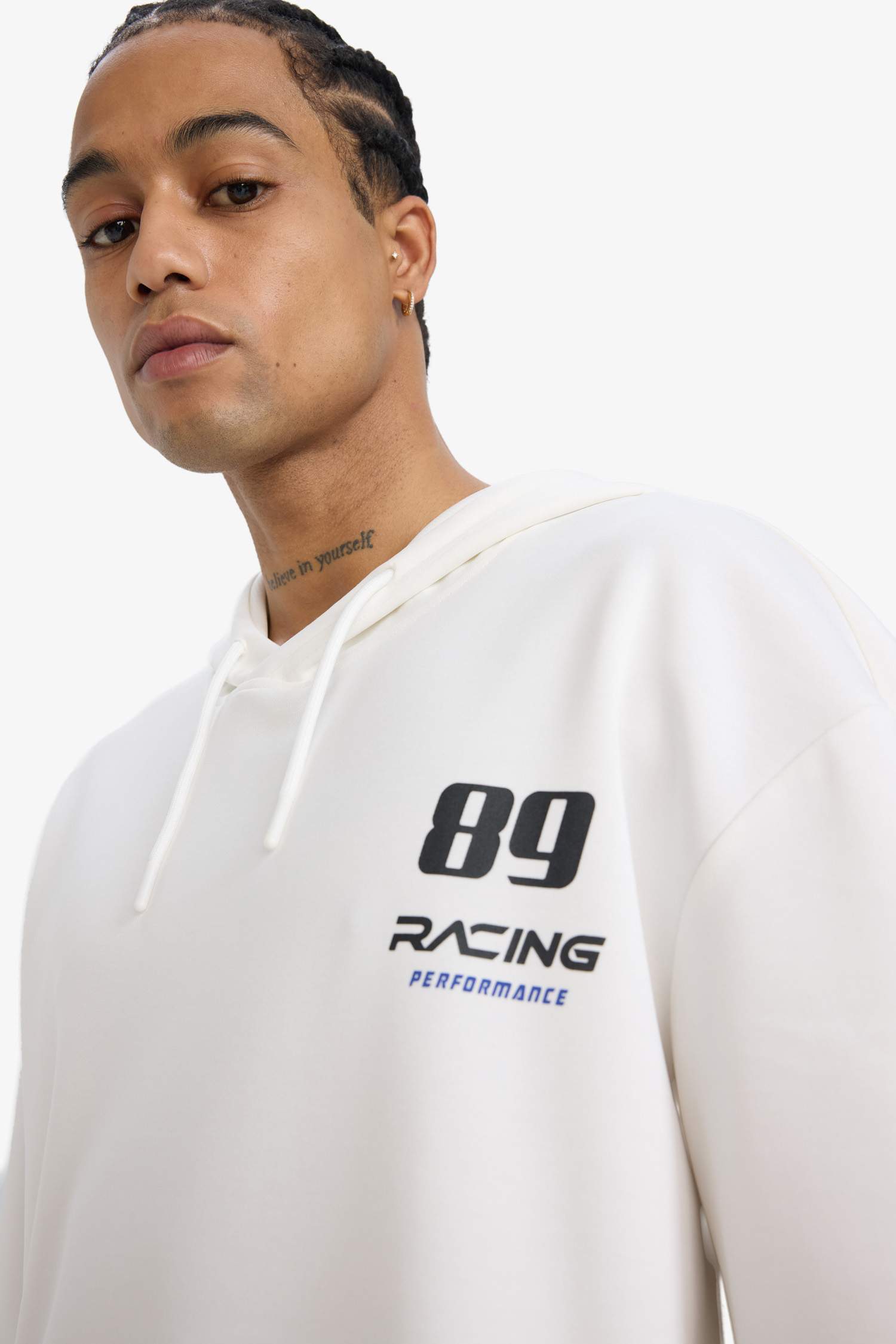 DeFactoFit Boxy Fit Hooded Scuba Fabric Sports Sweatshirt