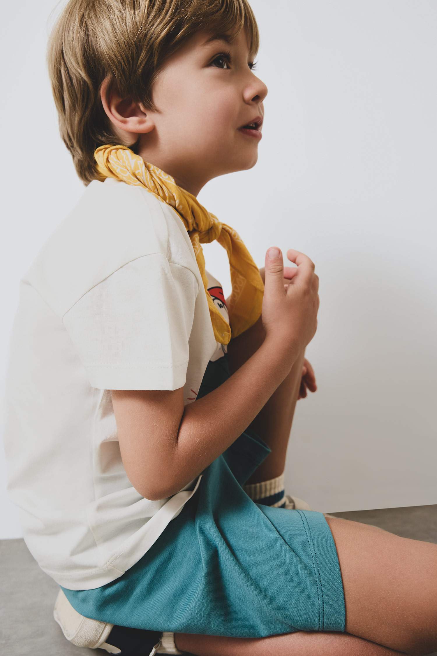 Erkek Bebek 2'li Takım Baskılı Kısa Kollu Tişört Şort