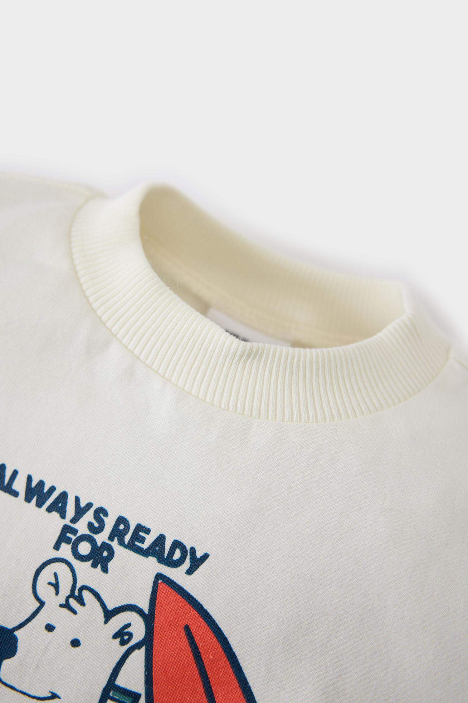 Erkek Bebek 2'li Takım Baskılı Kısa Kollu Tişört Şort