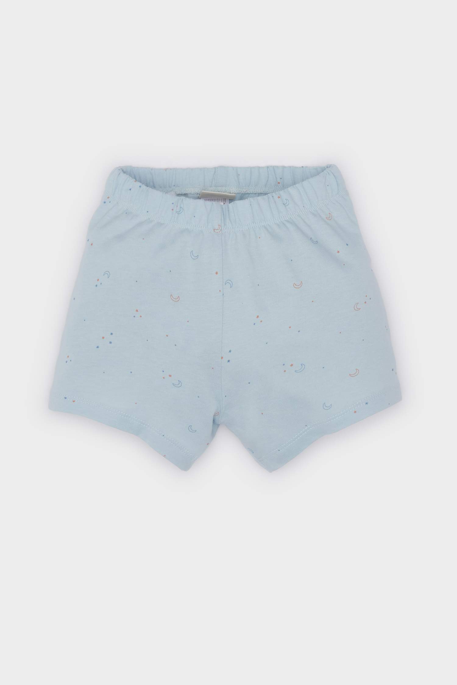 Erkek Bebek Pijama Takımı Baskılı Kısa Kollu Penye Üst Beli Lastikli Şort