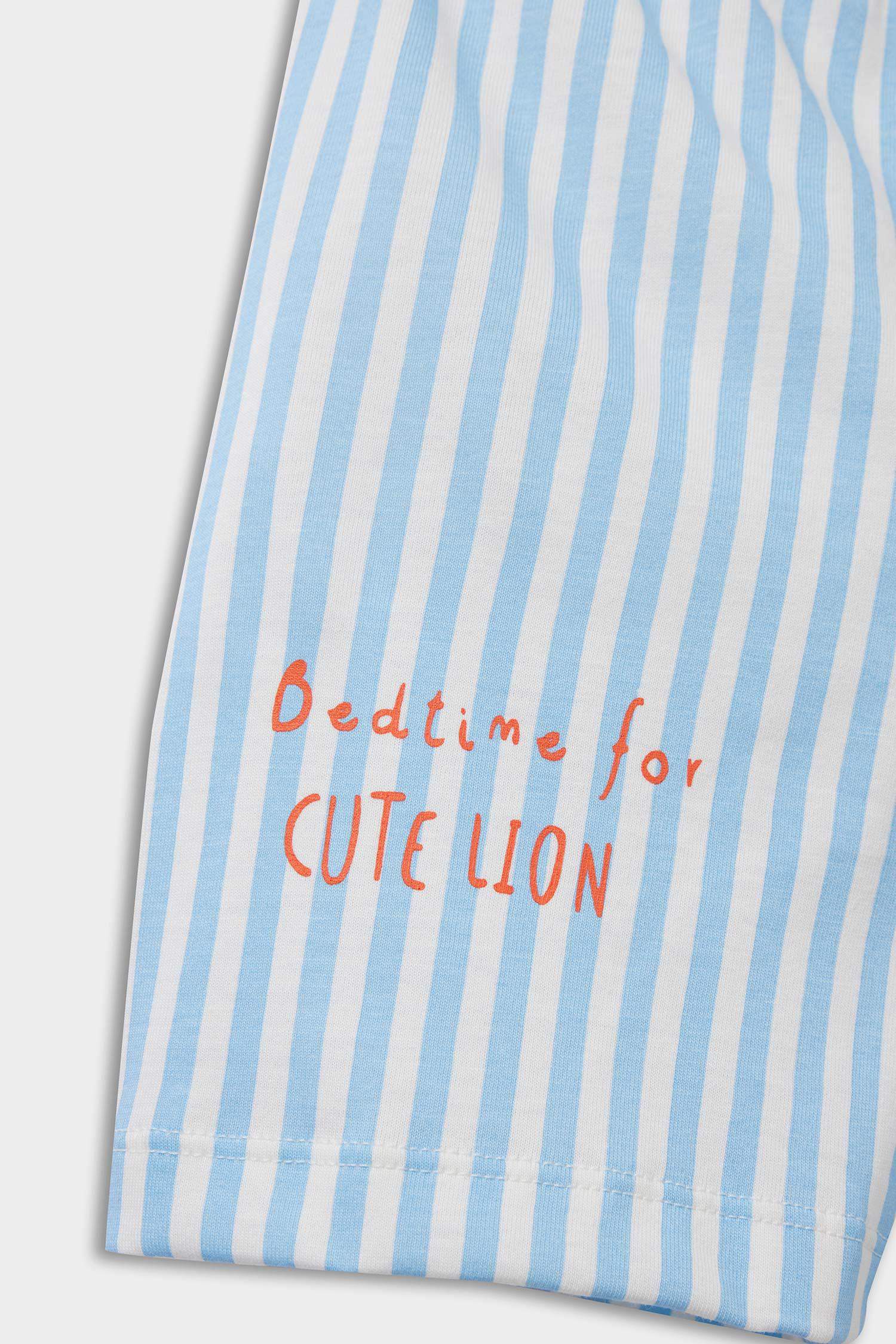 سيت بجامة بيبي ولادي مخطط ممشط - قطعتين