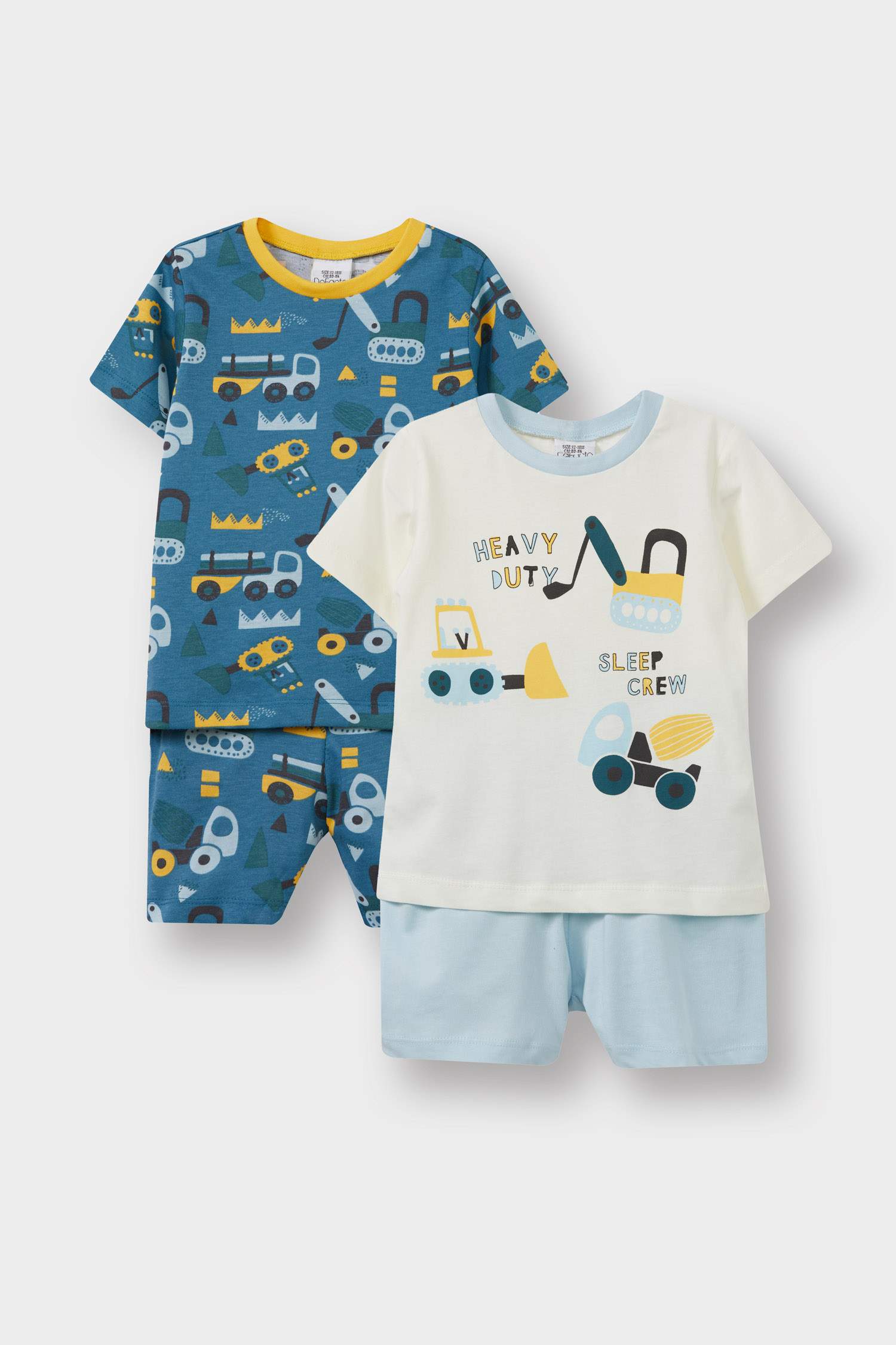 Baby Boy Vehicle Print Cotton 4 Piece Pajama Set