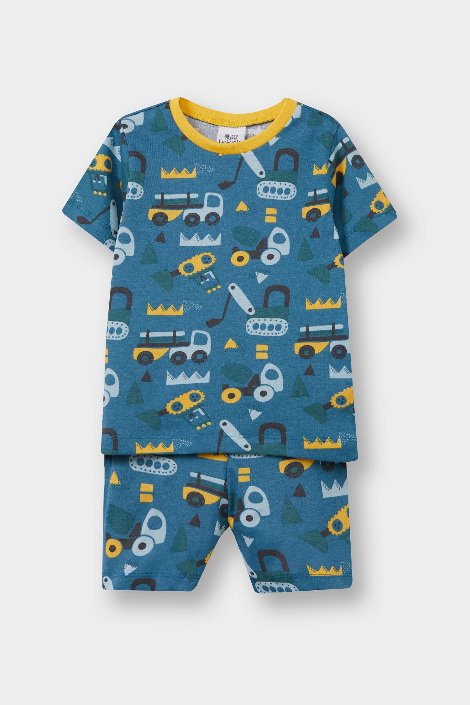 Baby Boy Vehicle Print Cotton 4 Piece Pajama Set