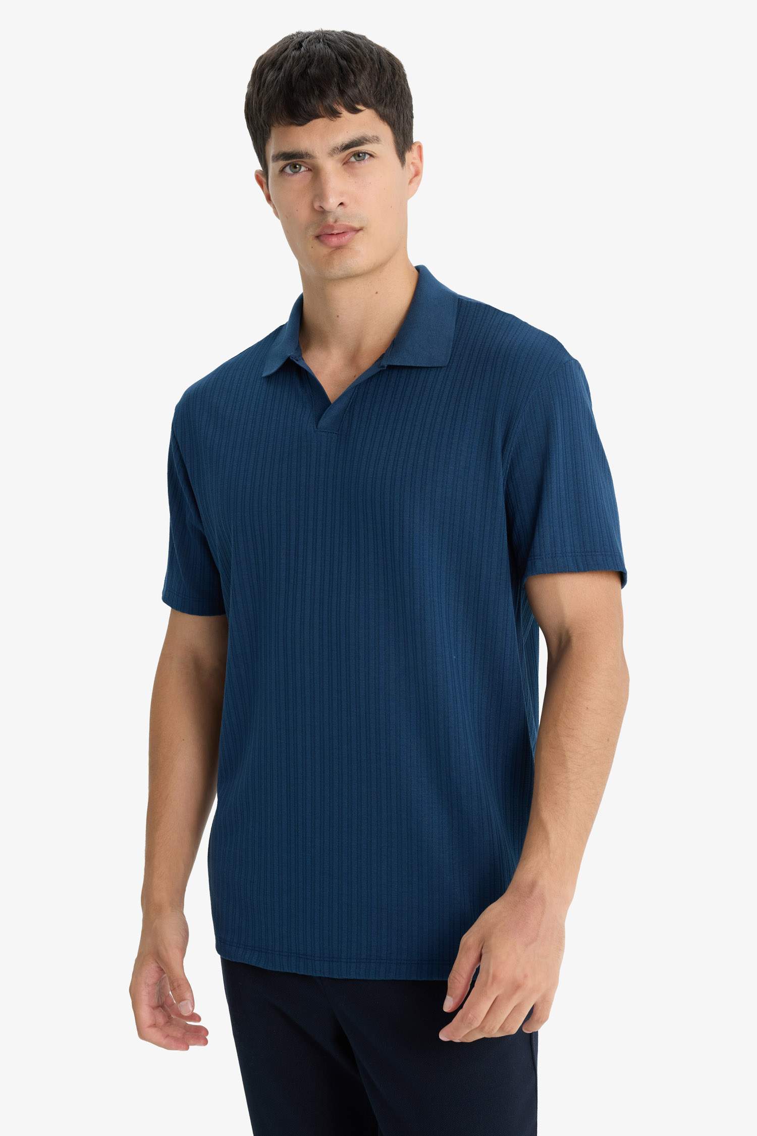 Regular Fit Crinkle Polo T-Shirt