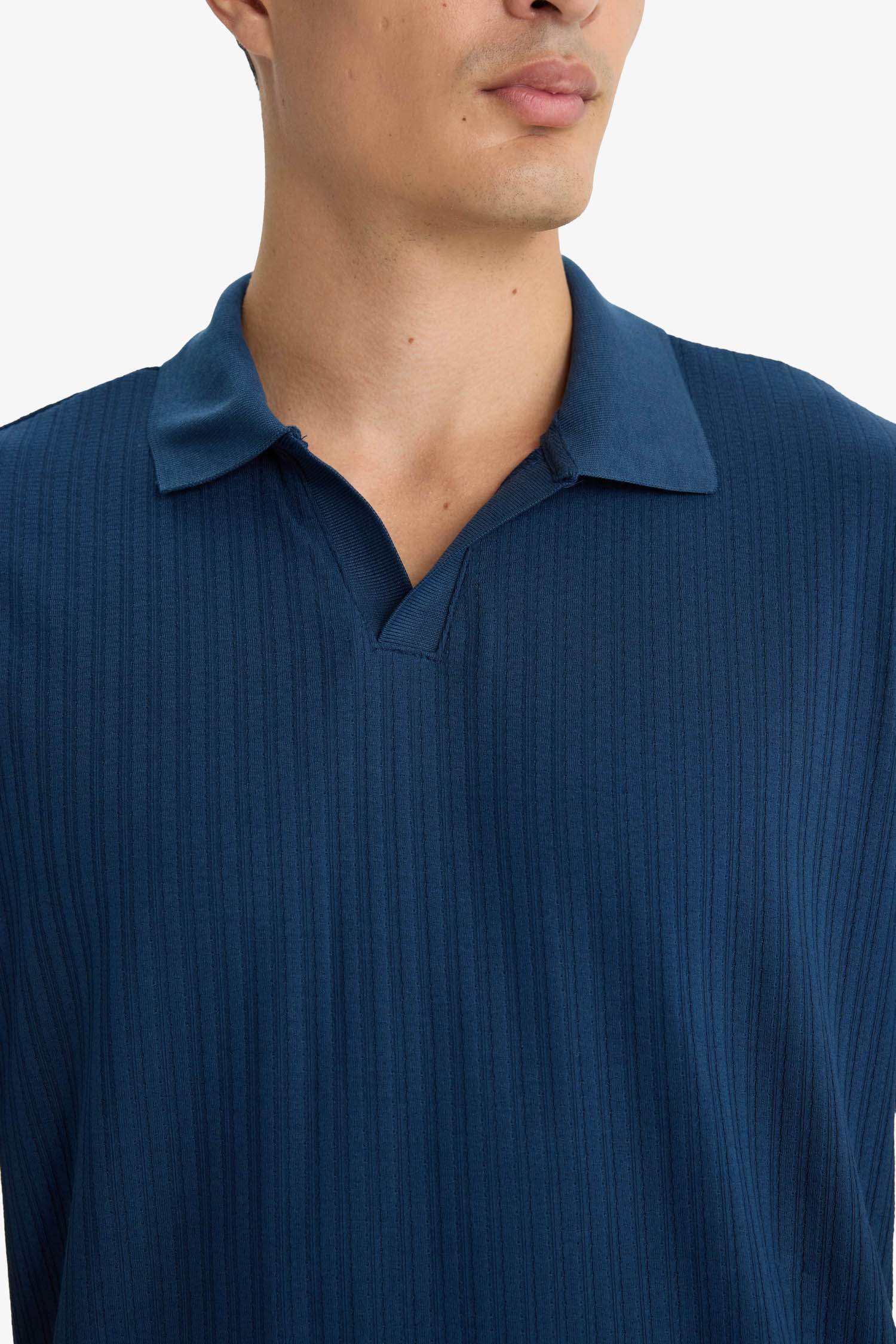 Regular Fit Crinkle Polo T-Shirt