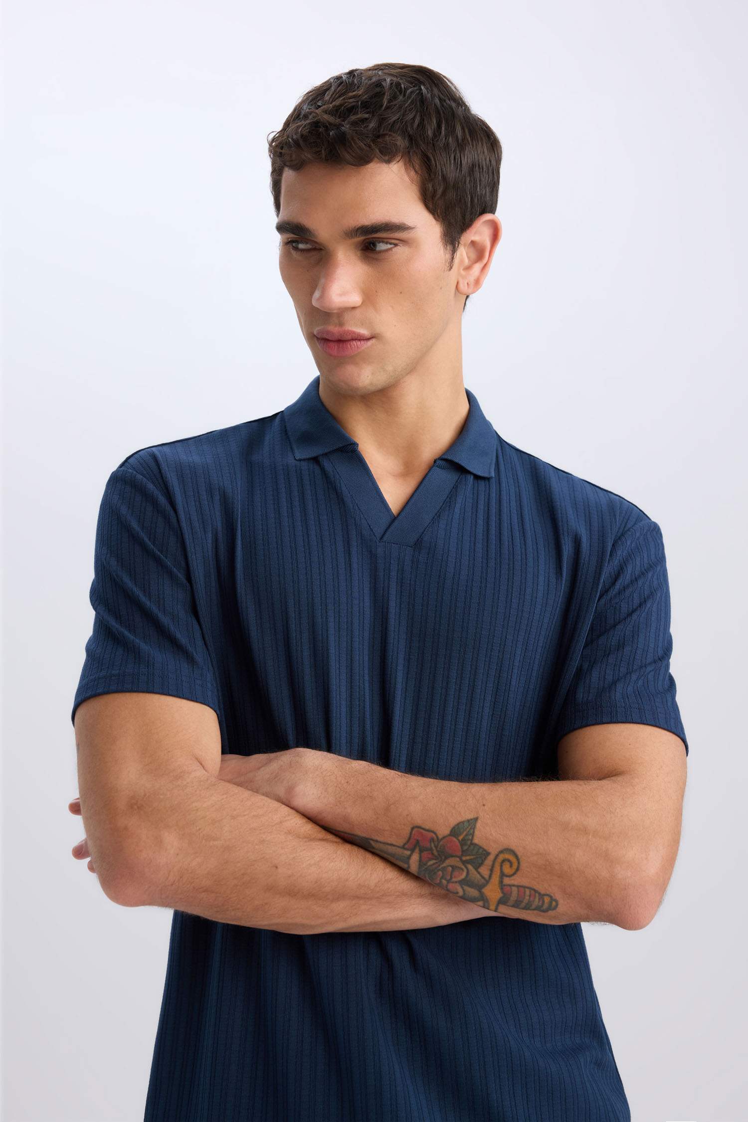 жолақты тығыз мата Поло